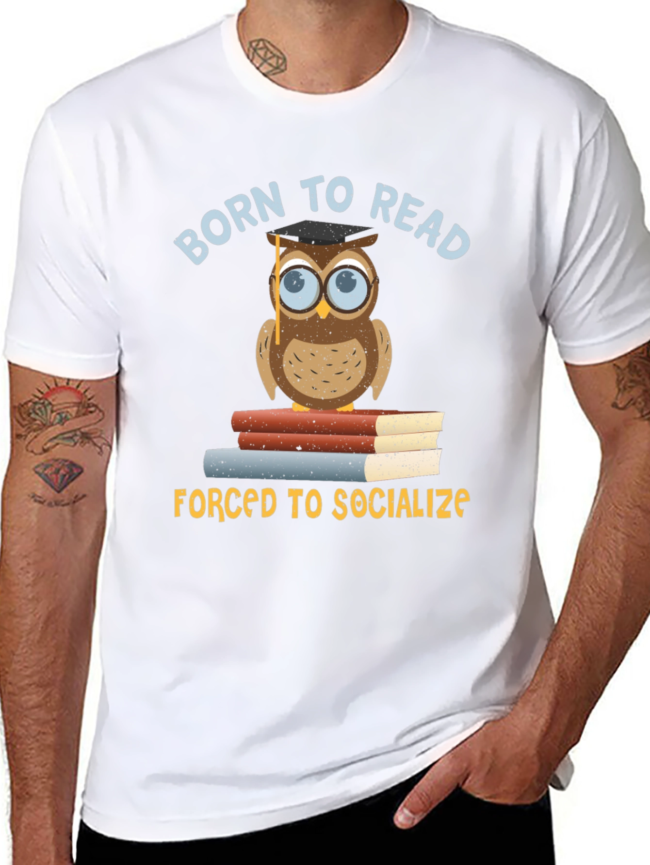 Born To Read Owl T-Shirt