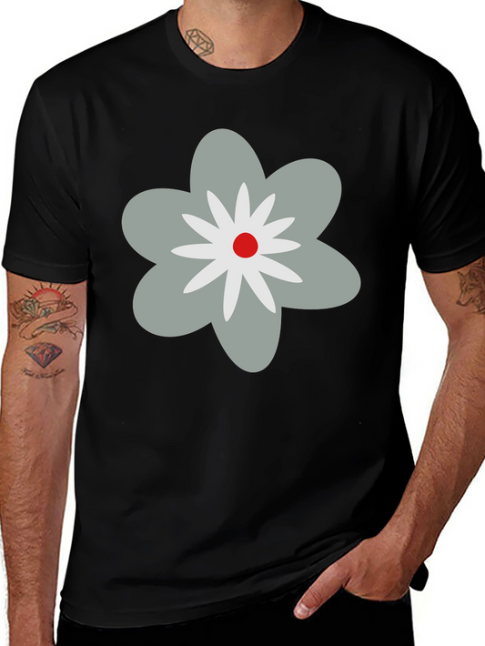 Floral Print Black T-Shirt