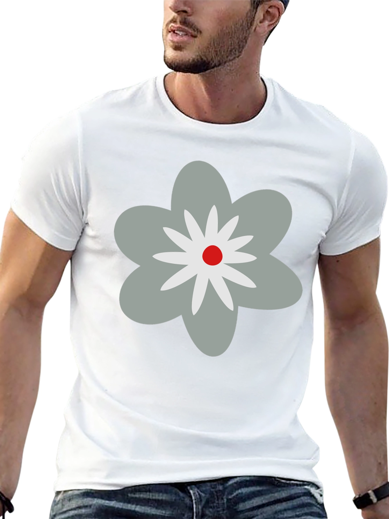 Floral Print Black T-Shirt