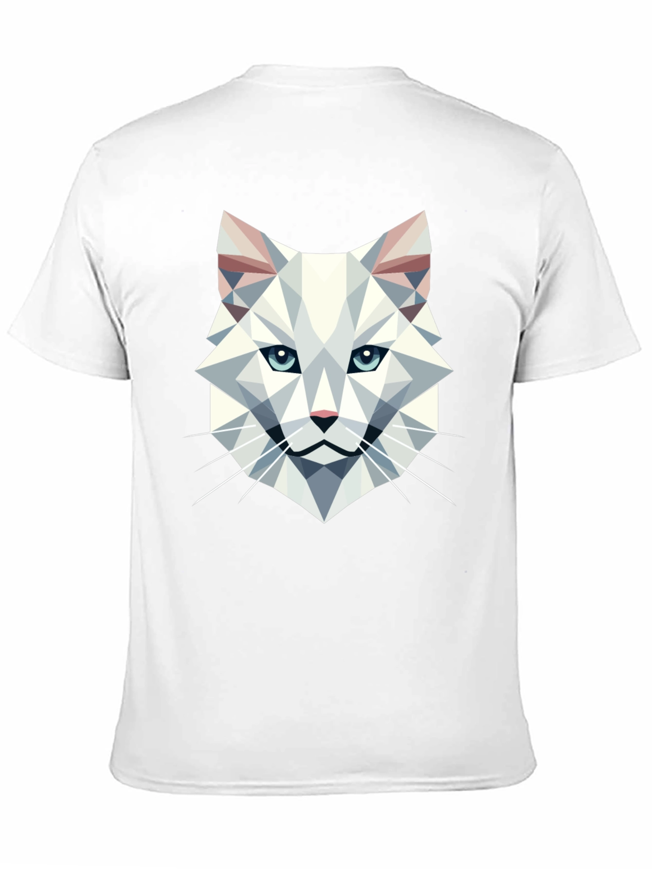 Geometric Cat T-Shirt - Modern Graphic Tee