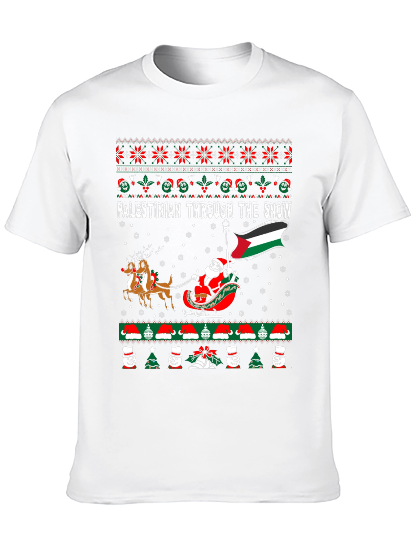 Palestine Christmas Santa Ugly T-Shirt
