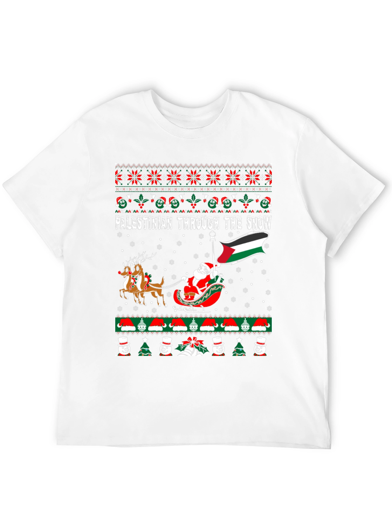 Palestine Christmas Santa Ugly T-Shirt
