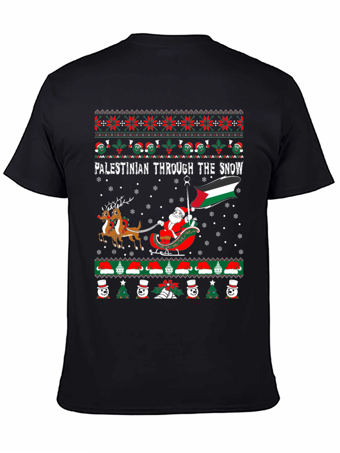 Palestine Christmas Santa Ugly T-Shirt