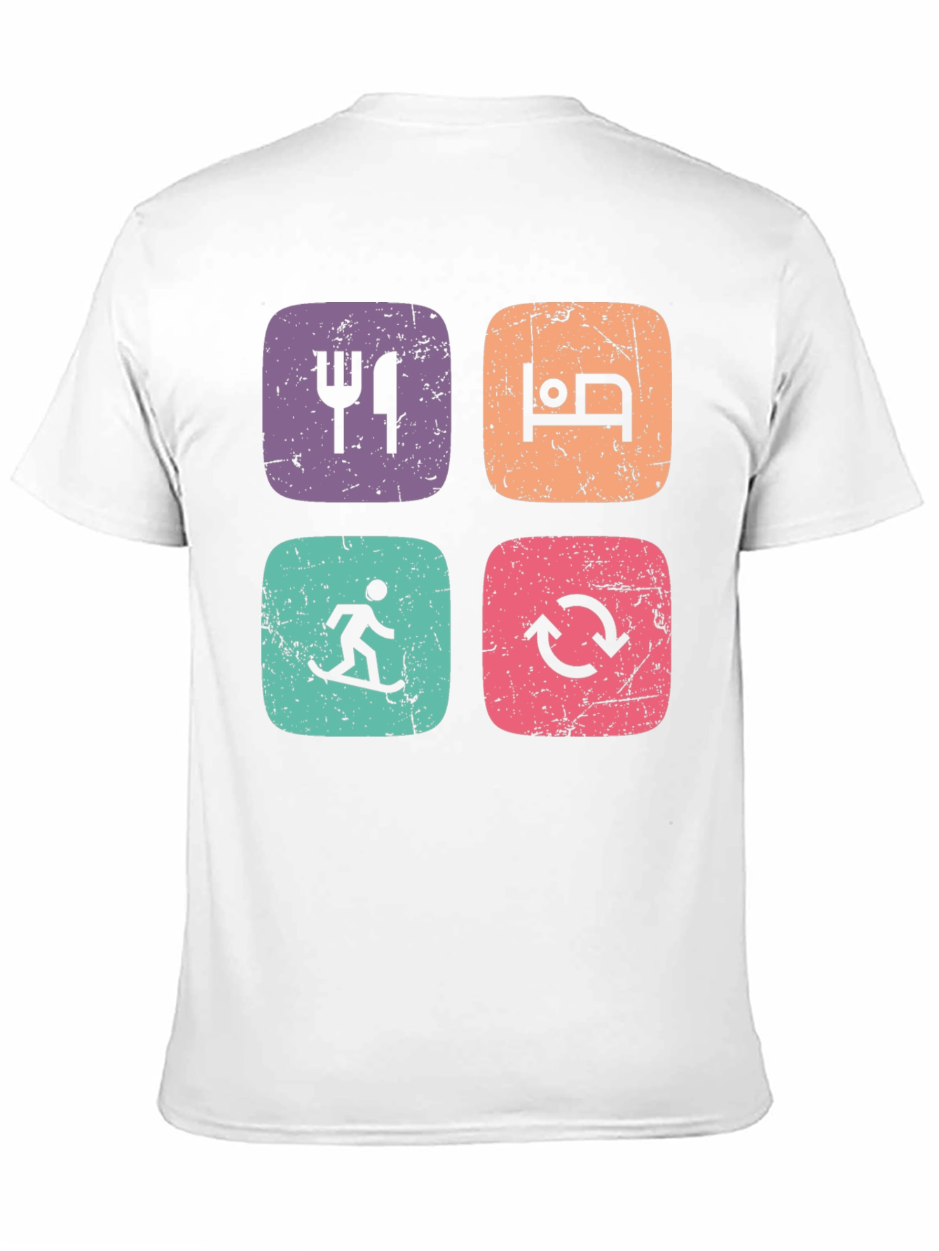Eat Sleep Ski Repeat Graphic T-Shirt