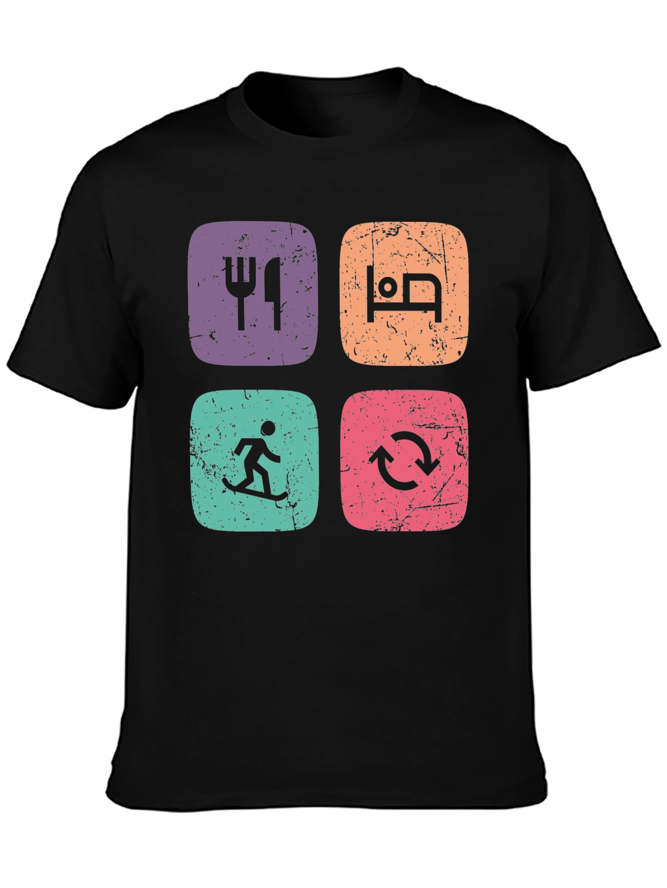 Eat Sleep Ski Repeat Graphic T-Shirt