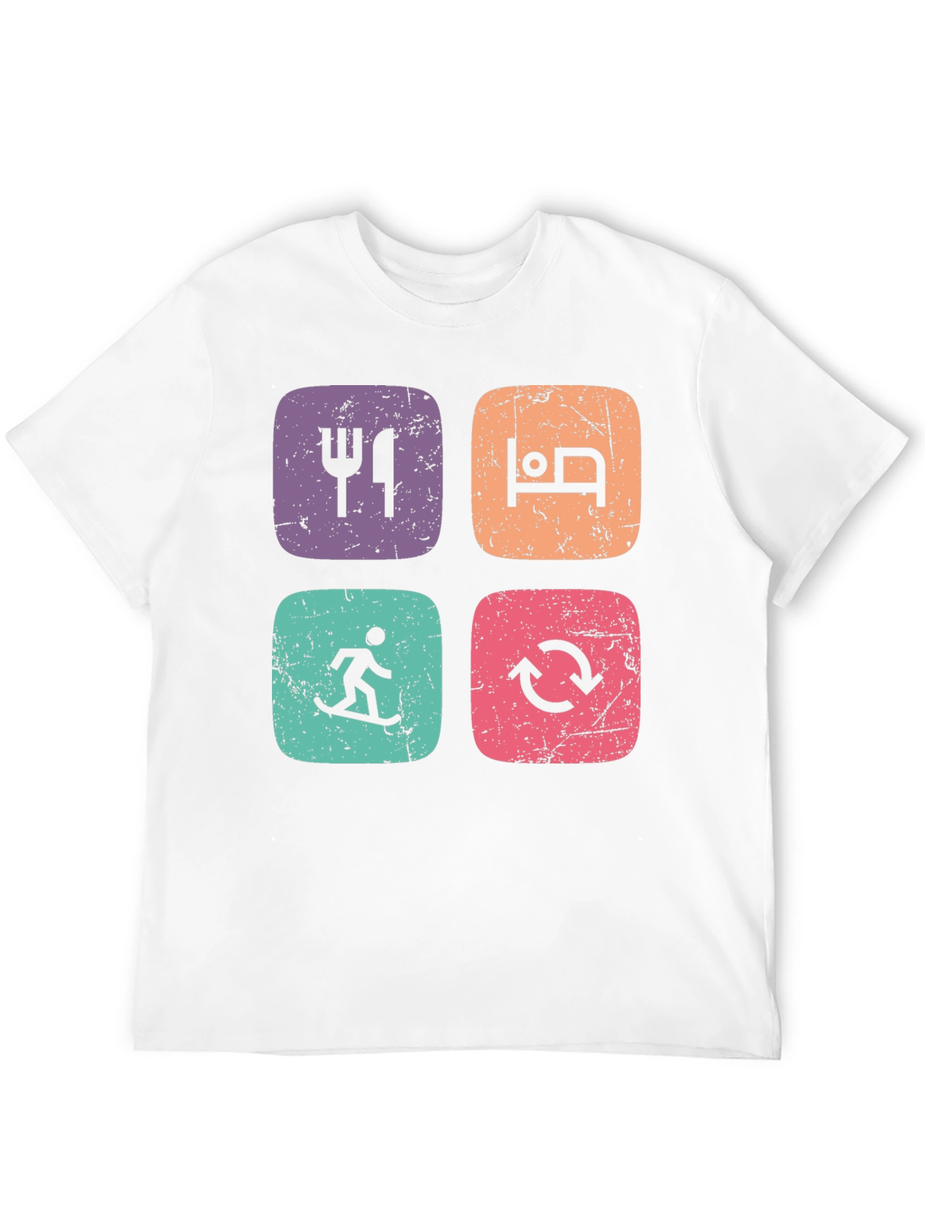 Eat Sleep Ski Repeat Graphic T-Shirt