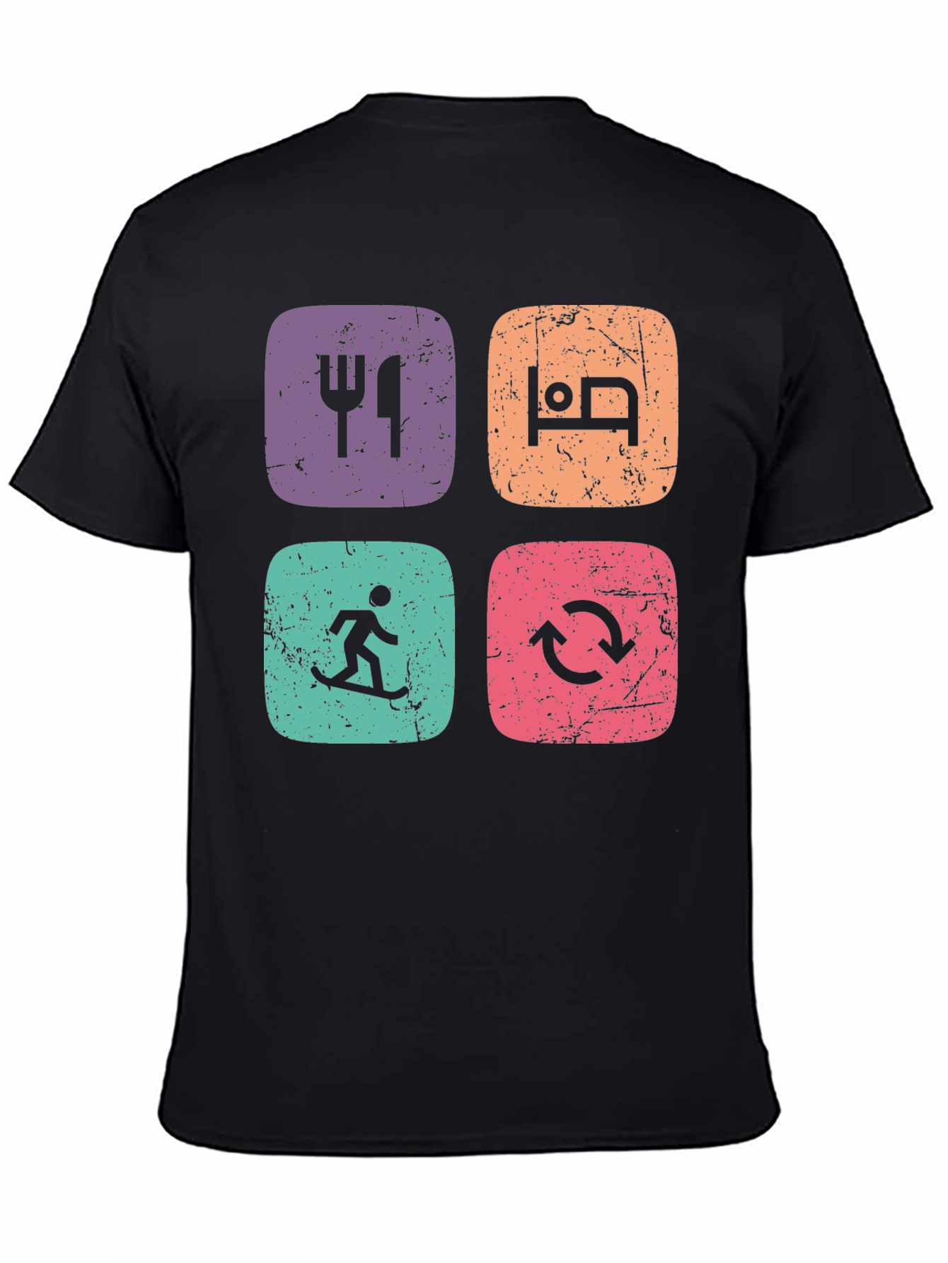 Eat Sleep Ski Repeat Graphic T-Shirt
