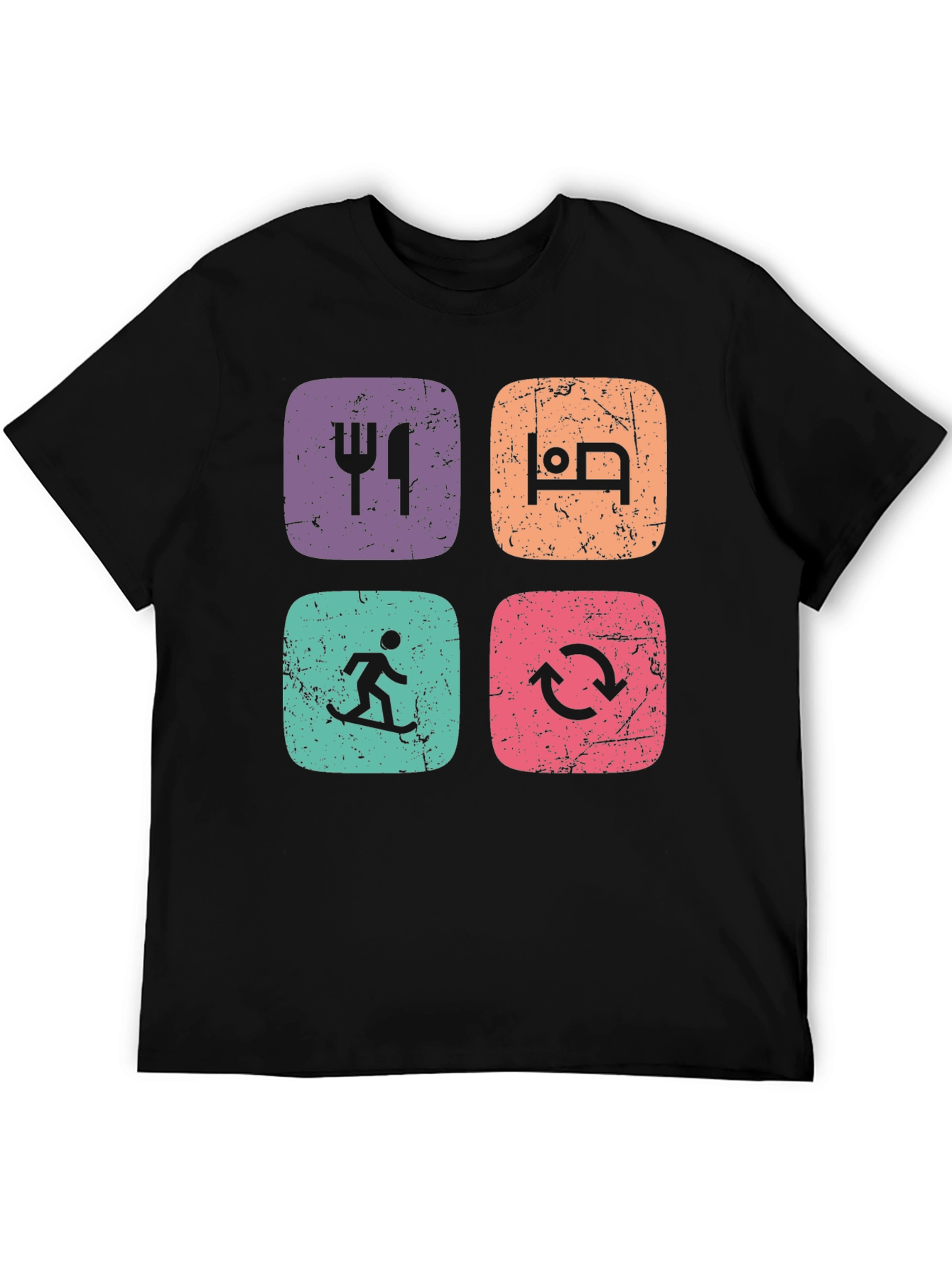 Eat Sleep Ski Repeat Graphic T-Shirt