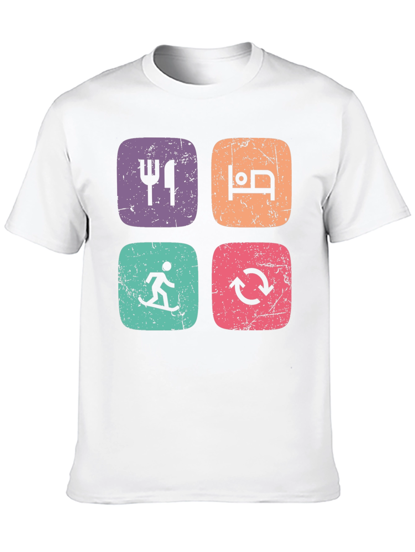 Eat Sleep Ski Repeat Graphic T-Shirt
