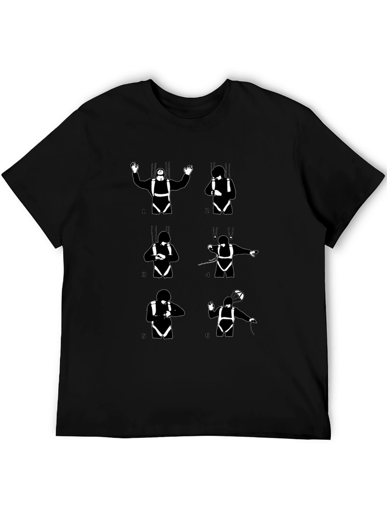 Skydiving Guide Black Graphic Tee