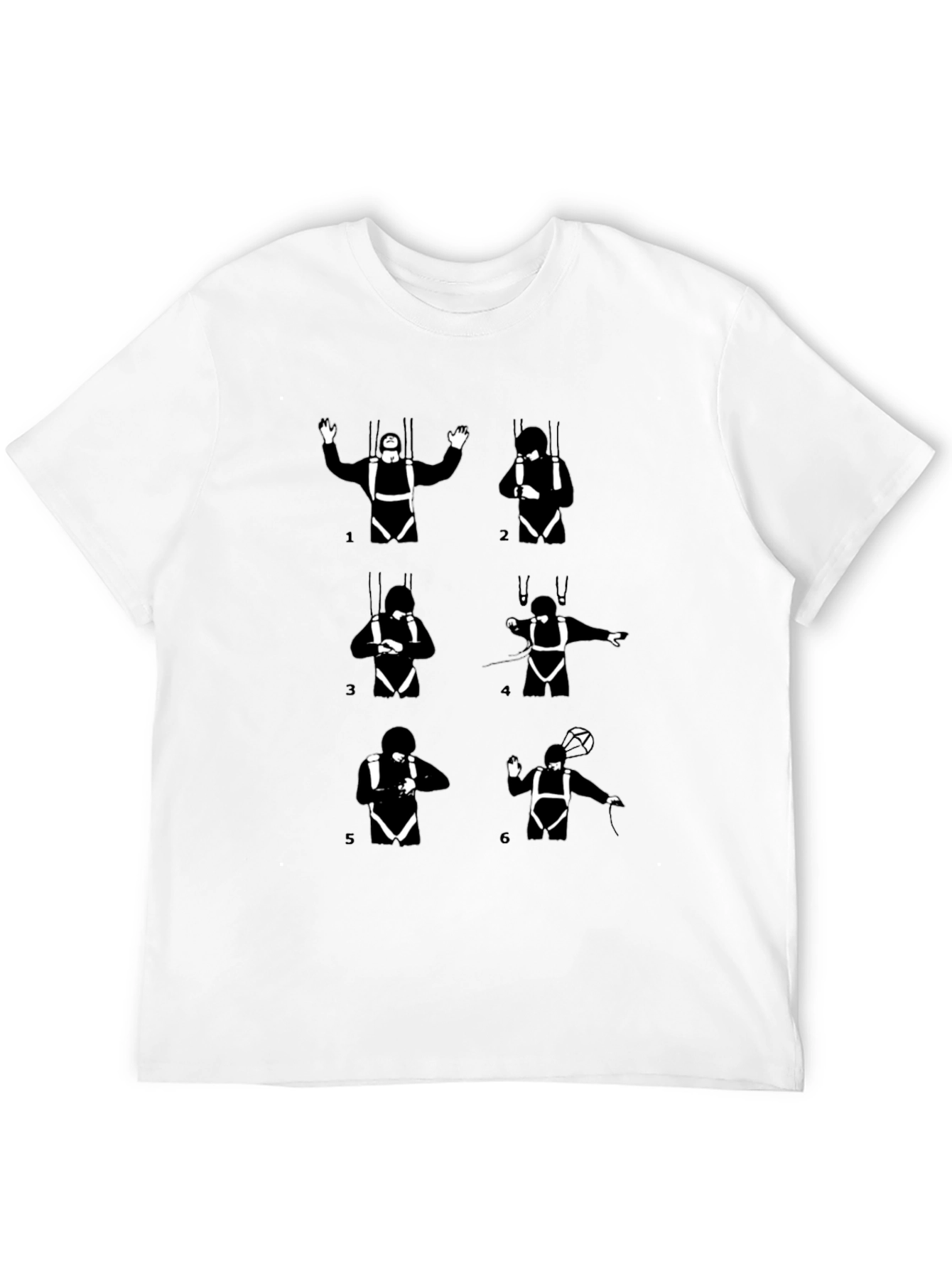 Skydiving Guide Black Graphic Tee