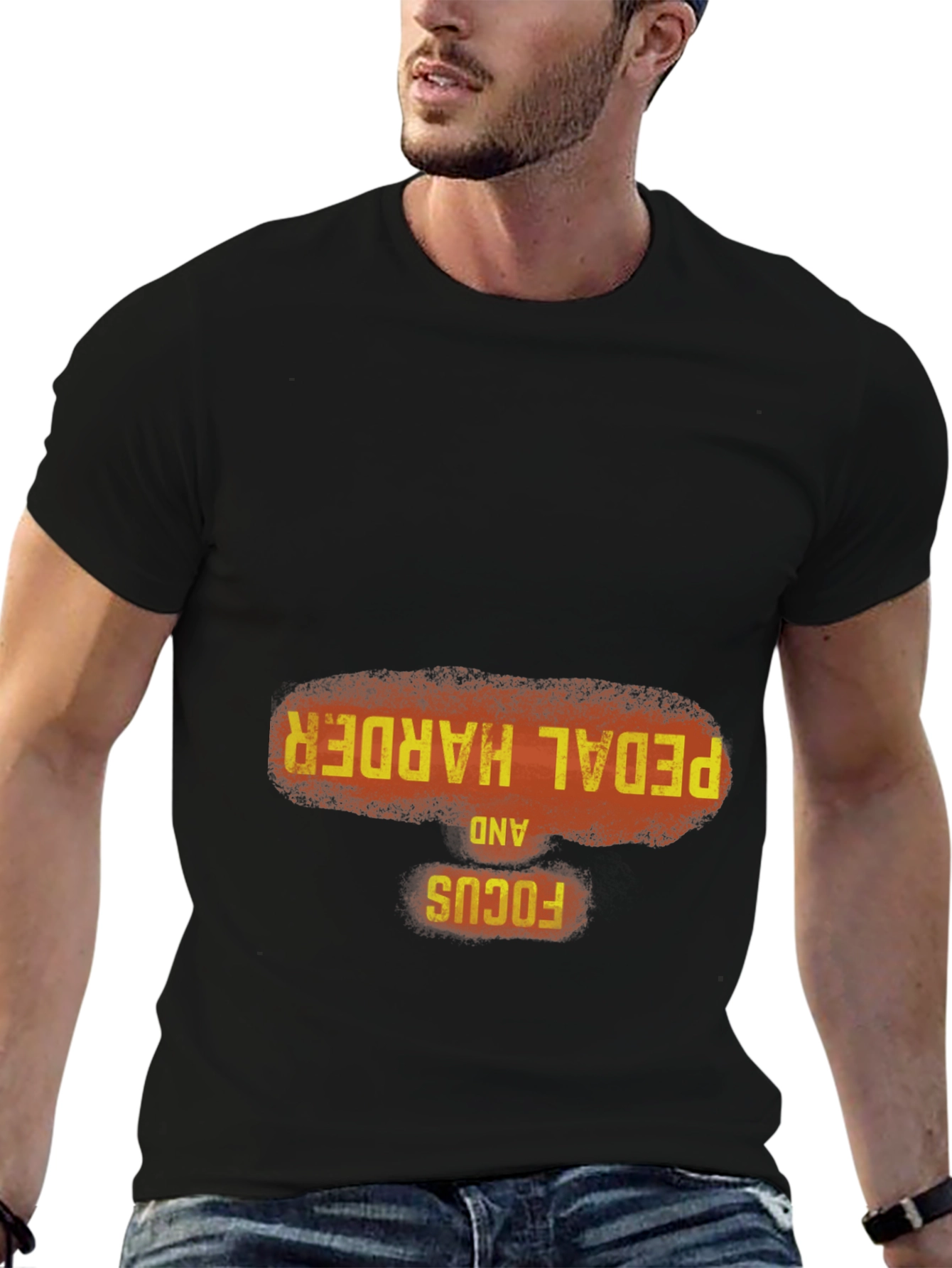 Pedal Harder Focus Graphic Tee - Casual Style