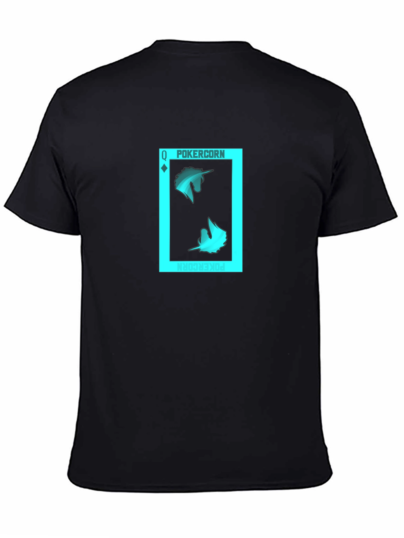 PokerCORN Queen Black T-Shirt