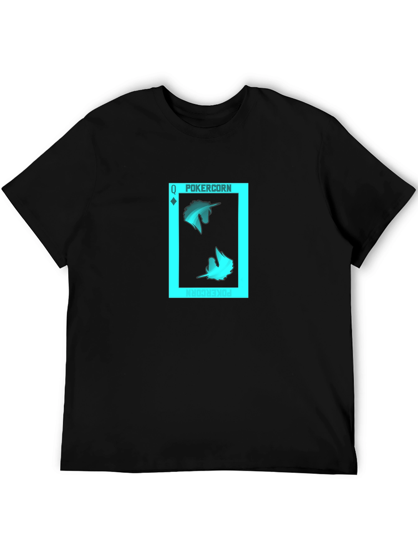 PokerCORN Queen Black T-Shirt