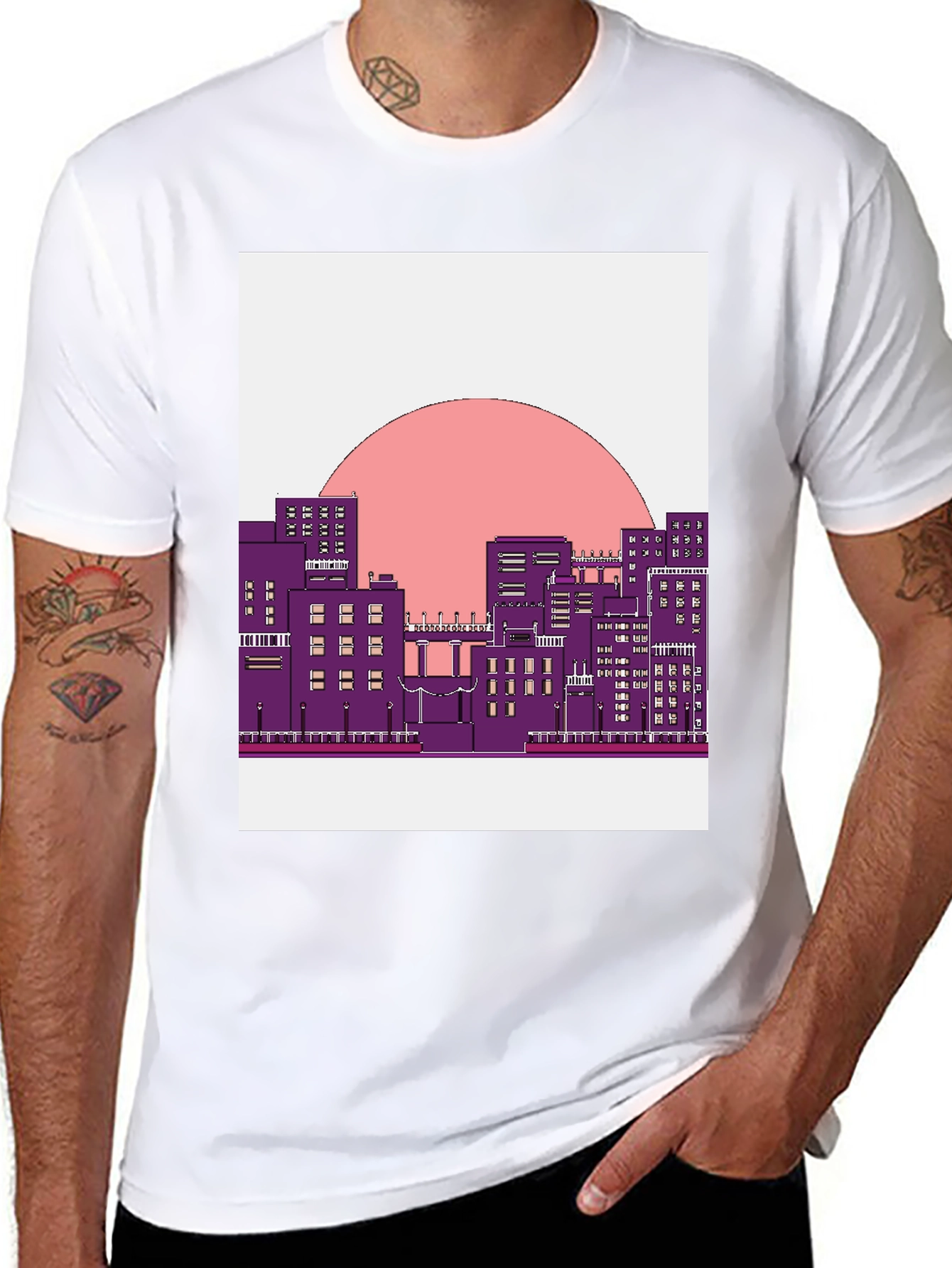 Retro Cityscape Graphic T-Shirt - Urban Style