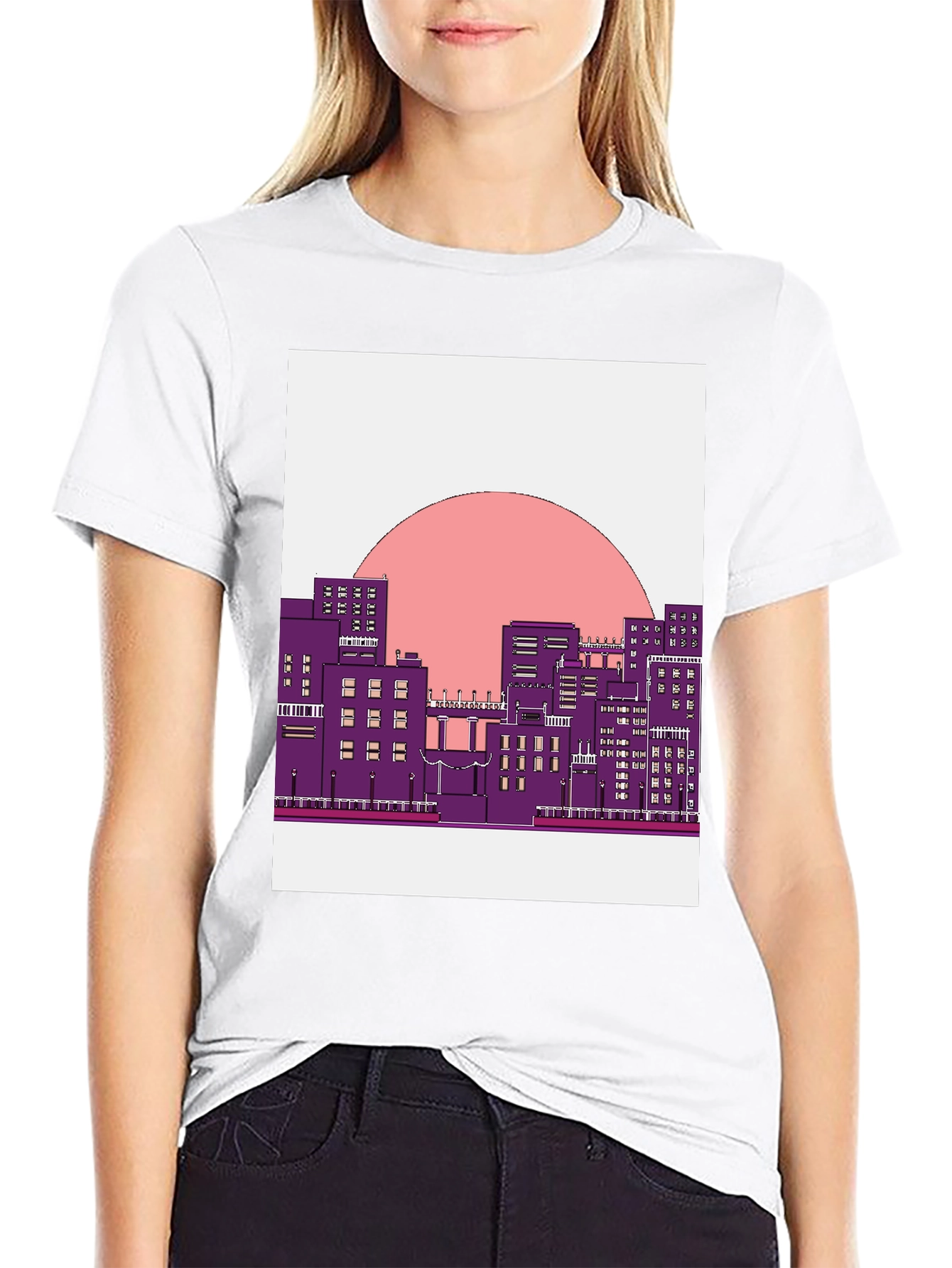 Retro Cityscape Graphic T-Shirt - Urban Style