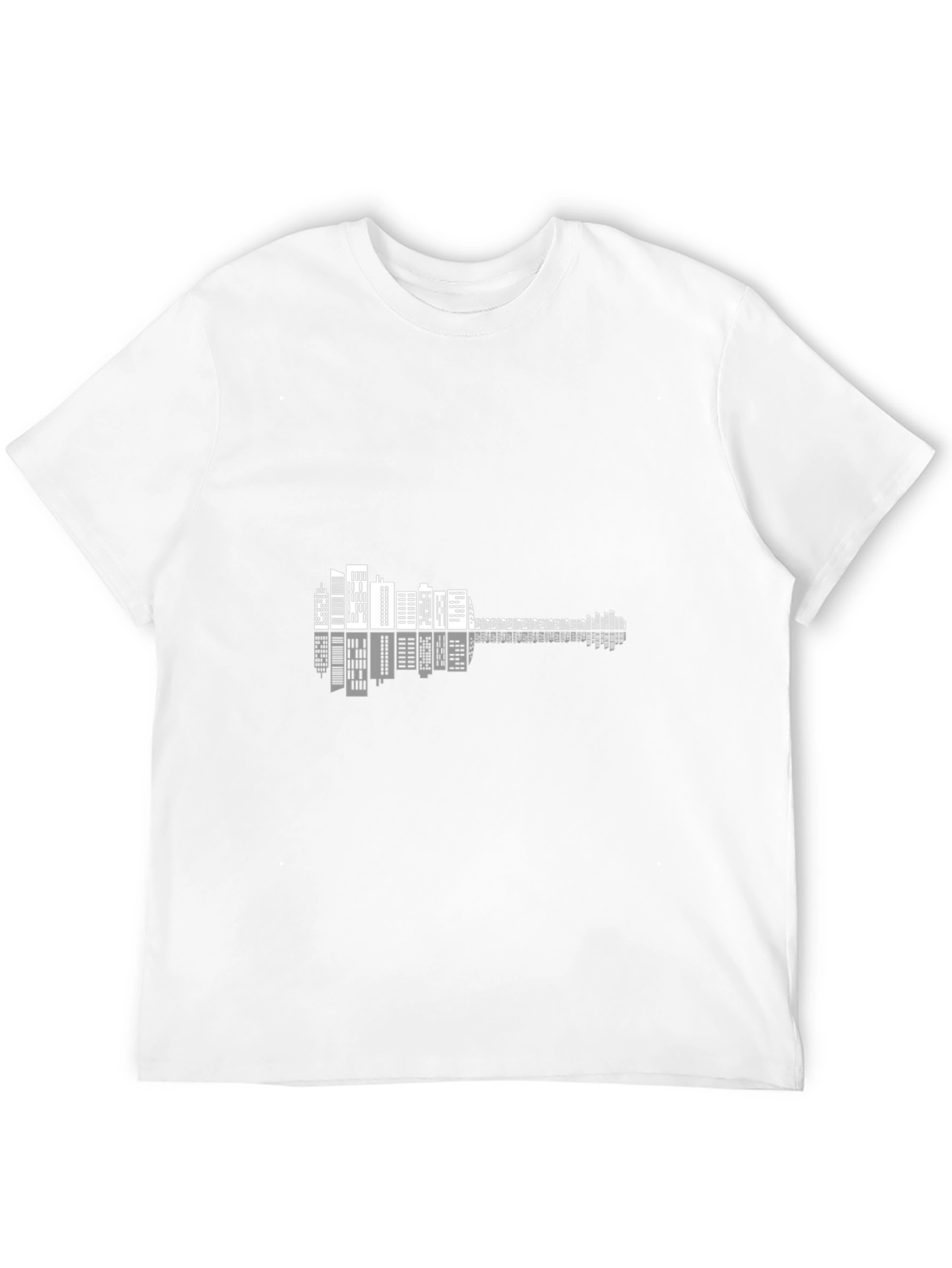 Cityscape Guitar Graphic Tee - Black