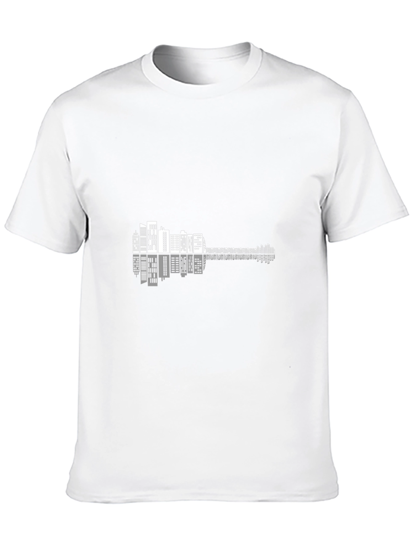 Cityscape Guitar Graphic Tee - Black