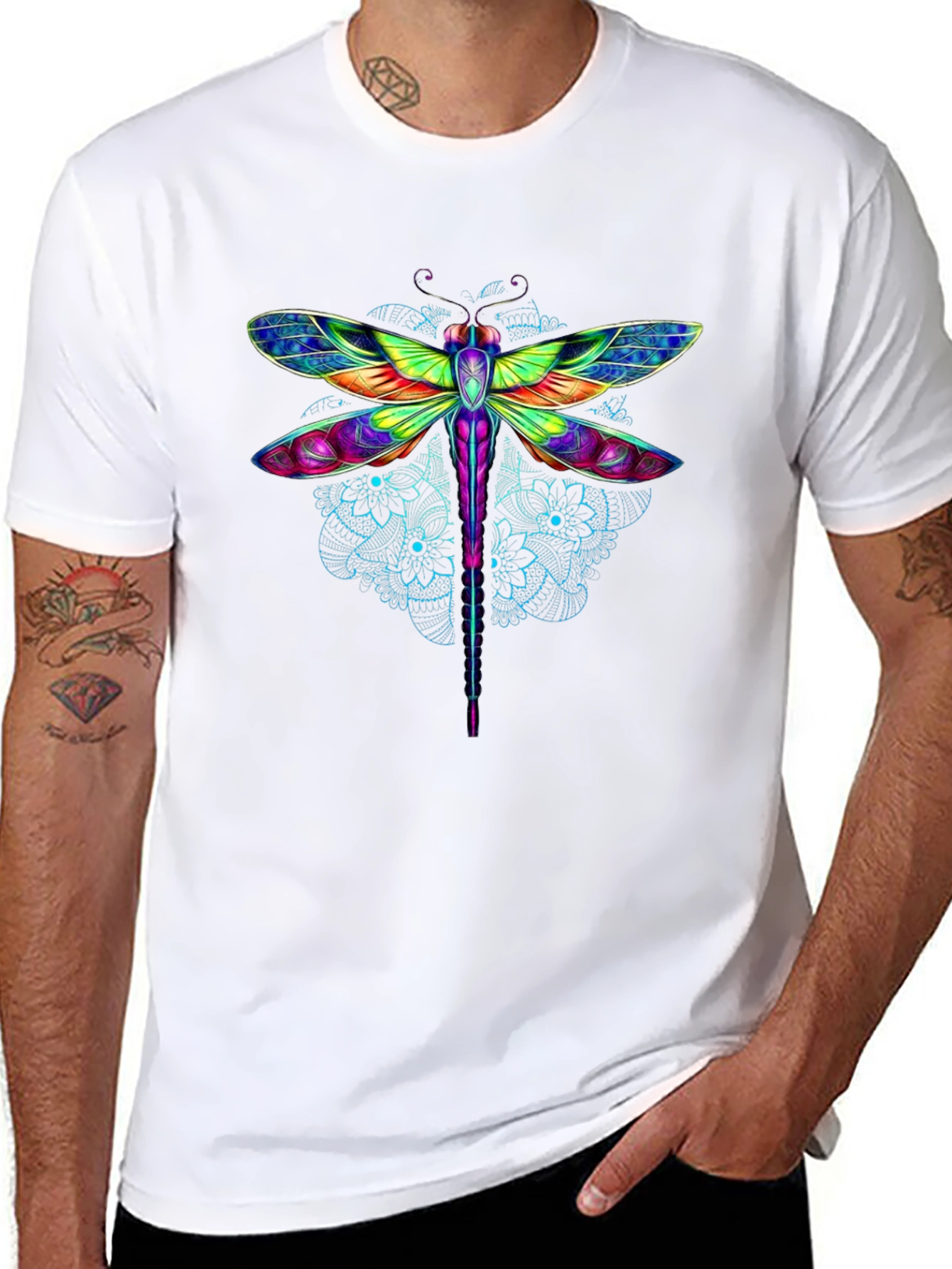 Vibrant Dragonfly Graphic Tee - Stylish & Unique