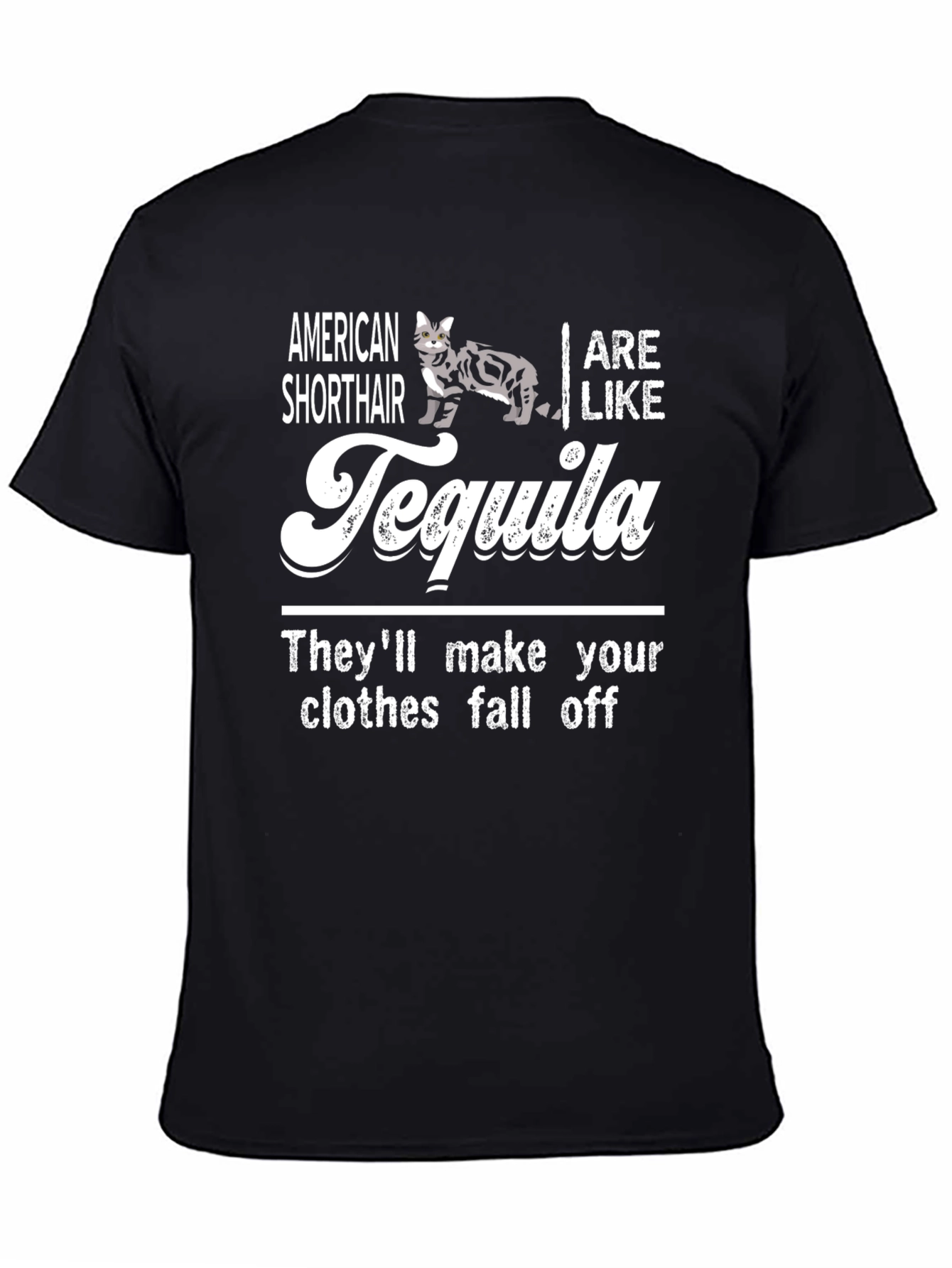 American Shorthair Tequila Graphic T-Shirt