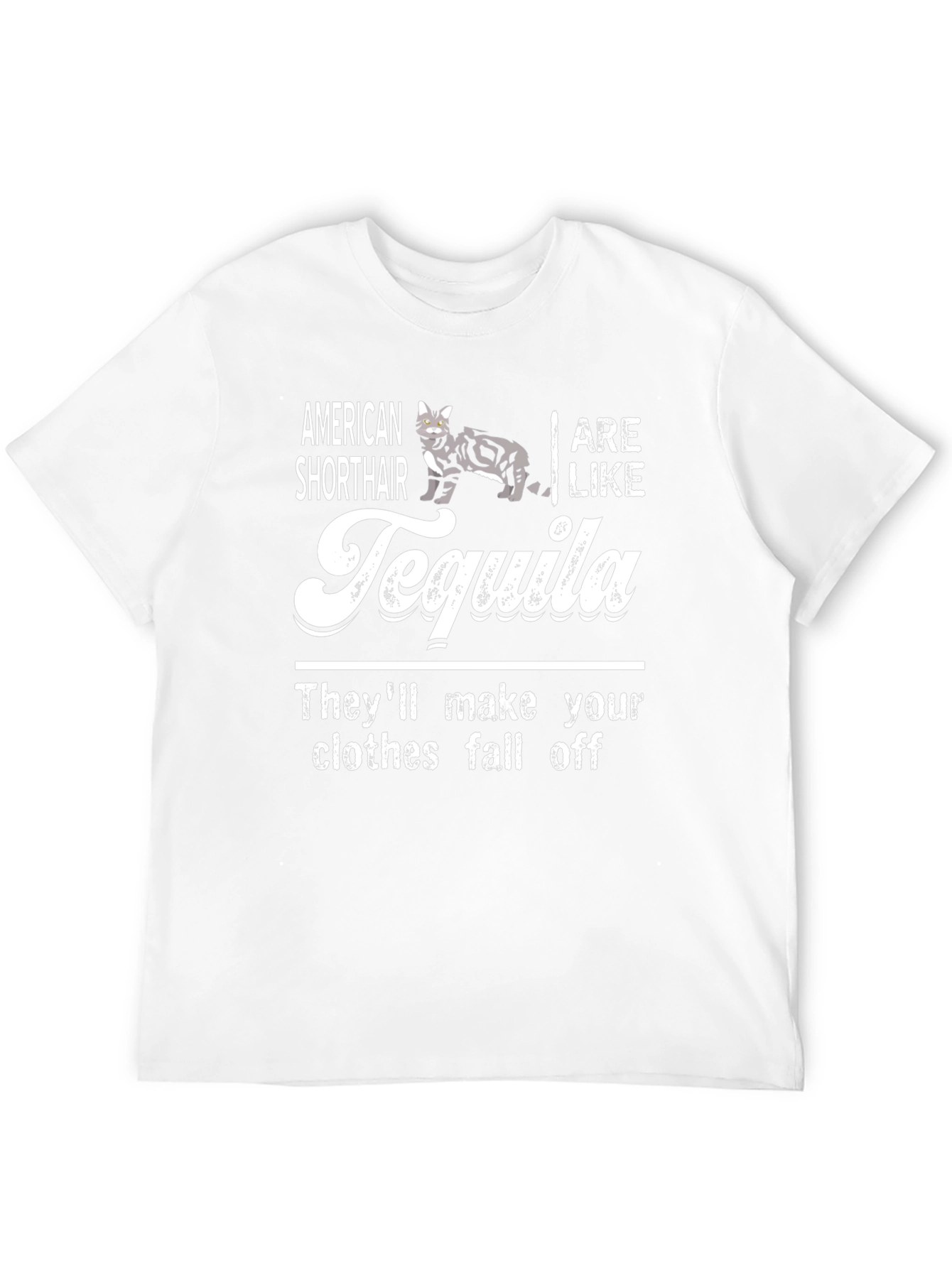 American Shorthair Tequila Graphic T-Shirt
