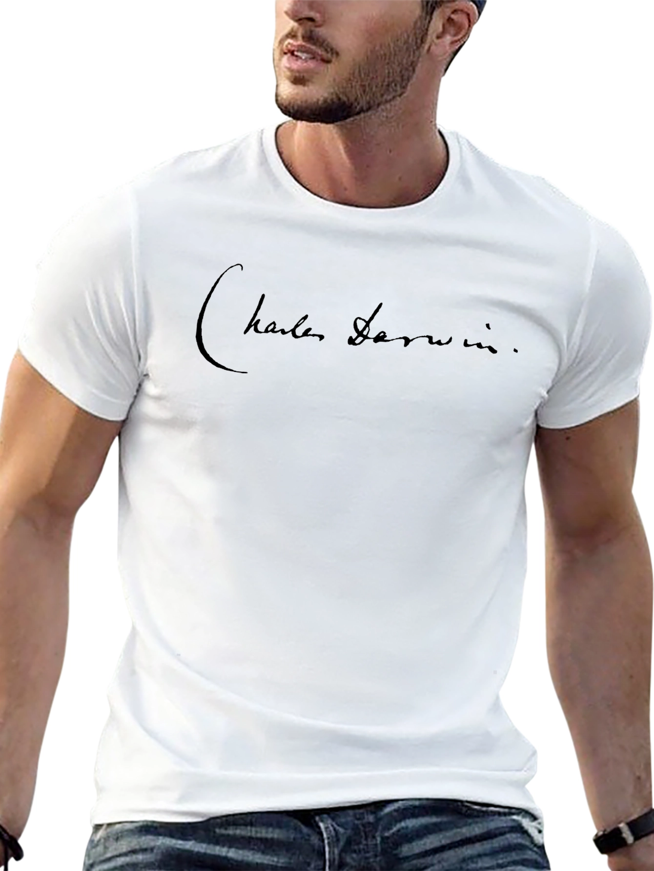 Charles Darwin Signature T-Shirt - Black