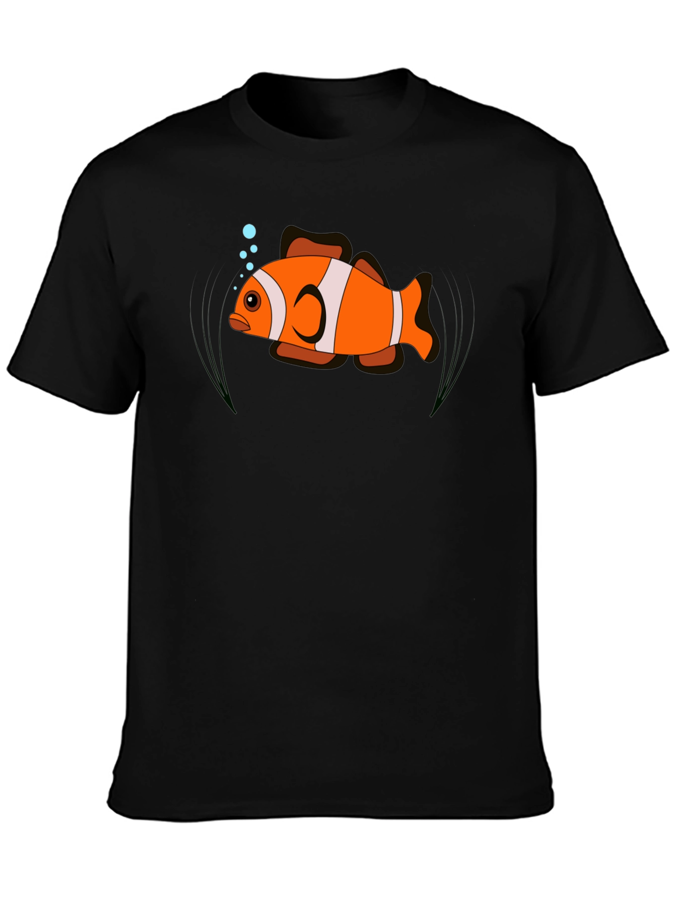 Clownfish Graphic Tee - Black Unisex T-Shirt