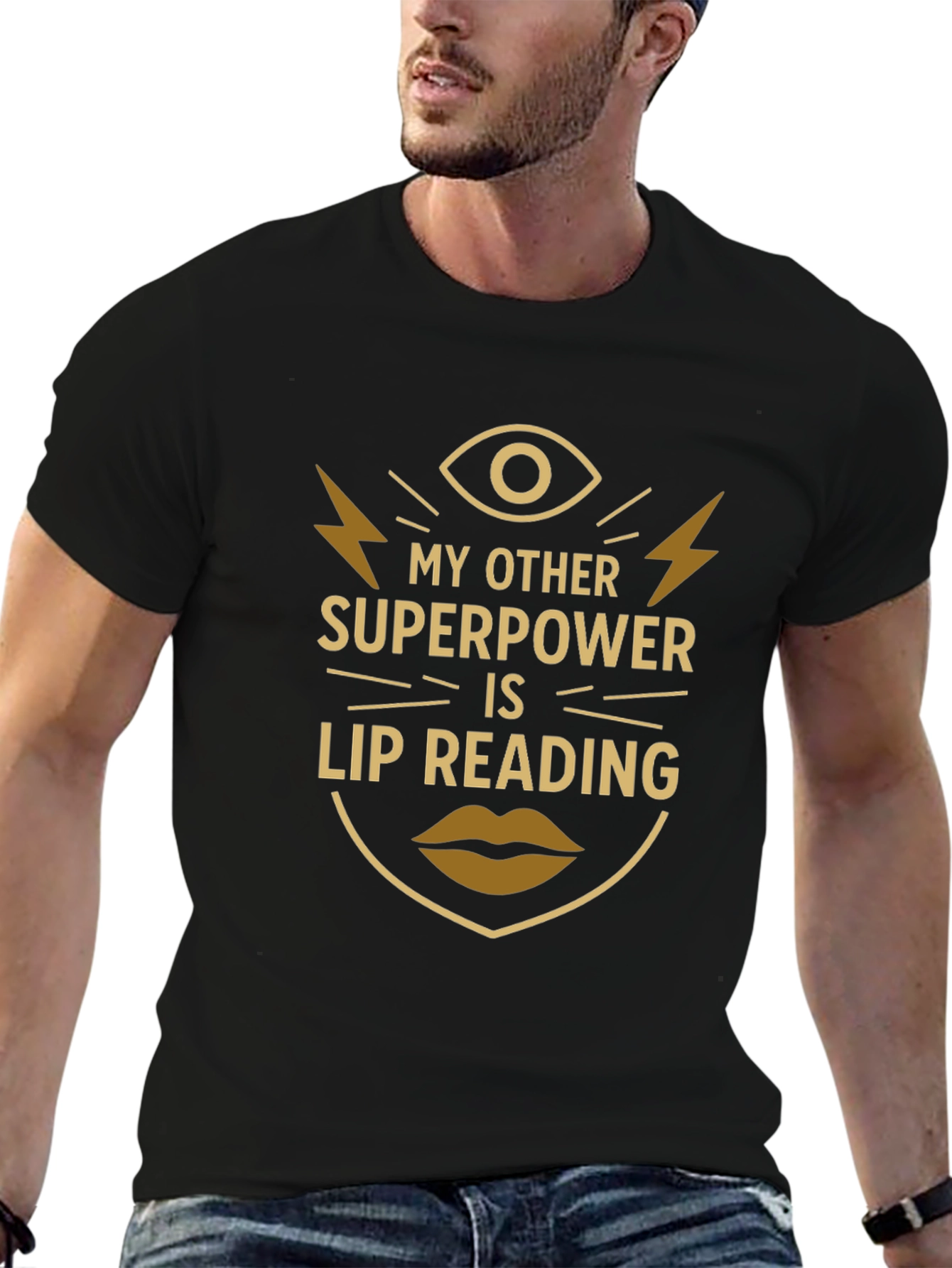 Lip Reading Superpower T-Shirt - Novelty Graphic Tee