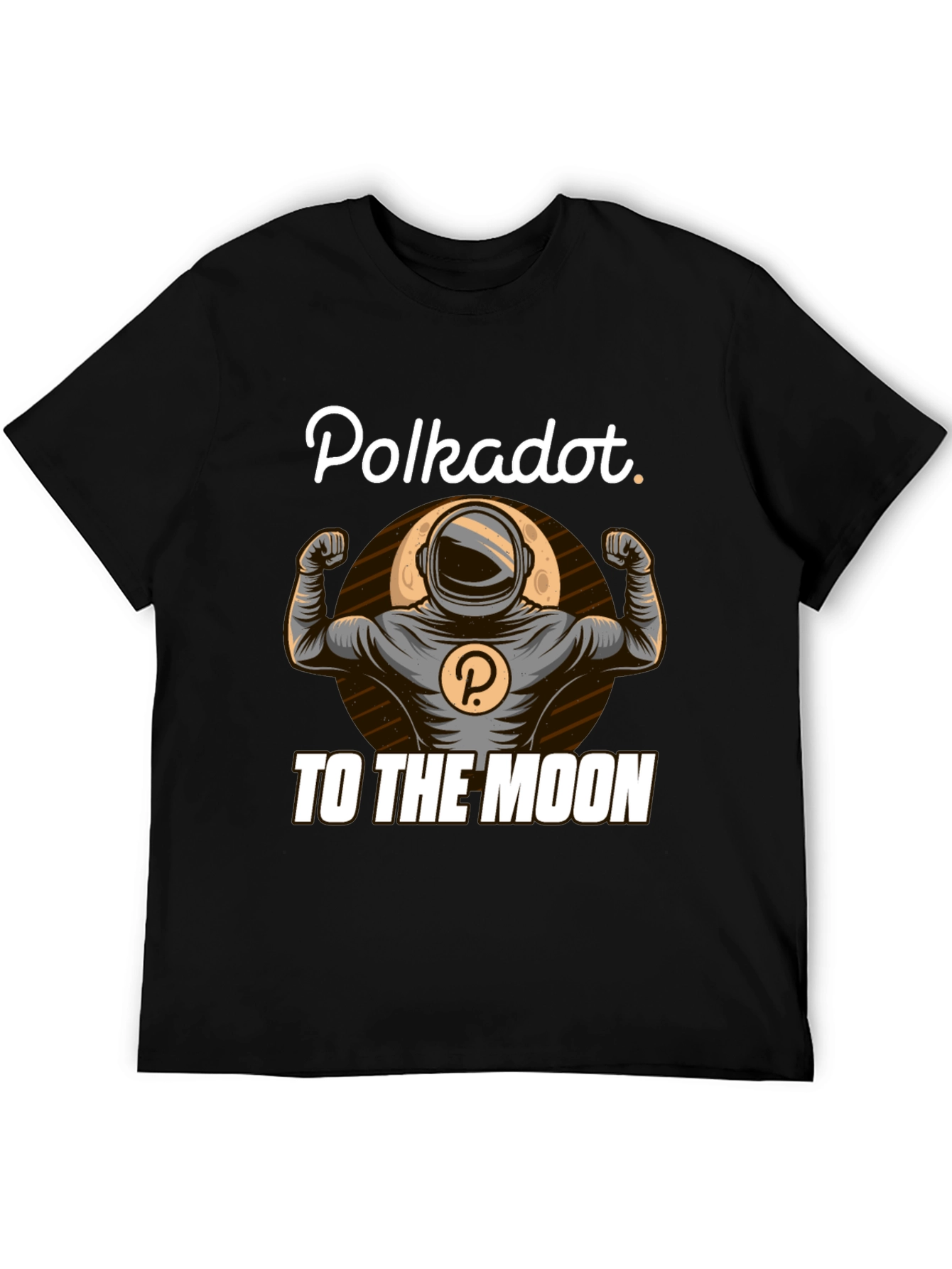 Polkadot To The Moon Black T-Shirt