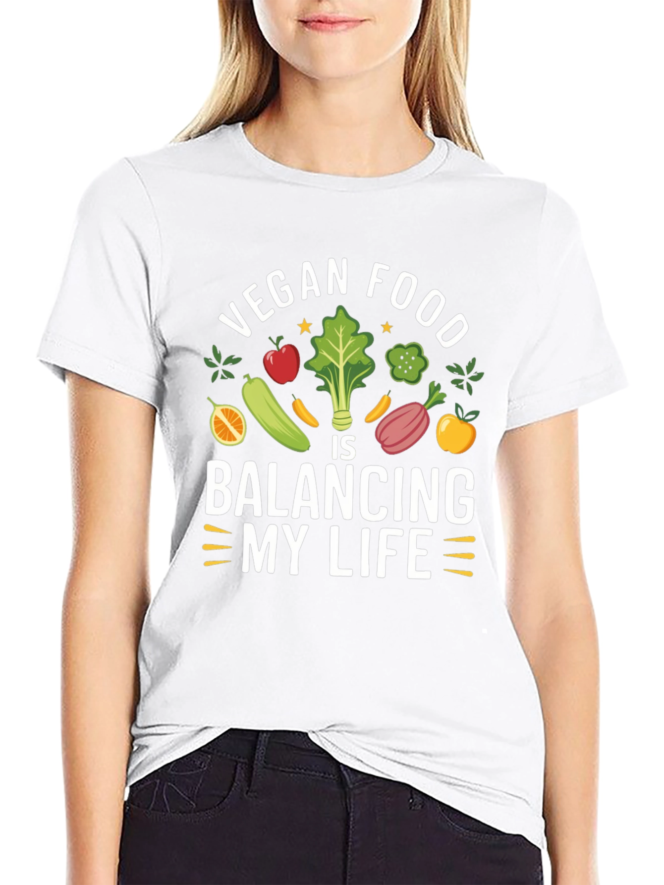 Vegan Food Balancing My Life T-Shirt