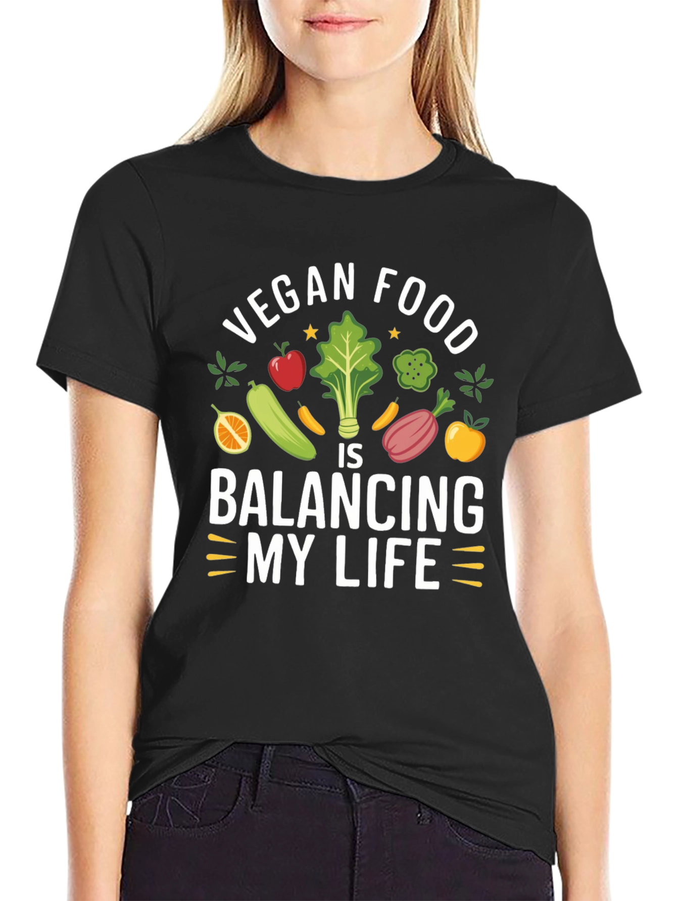 Vegan Food Balancing My Life T-Shirt