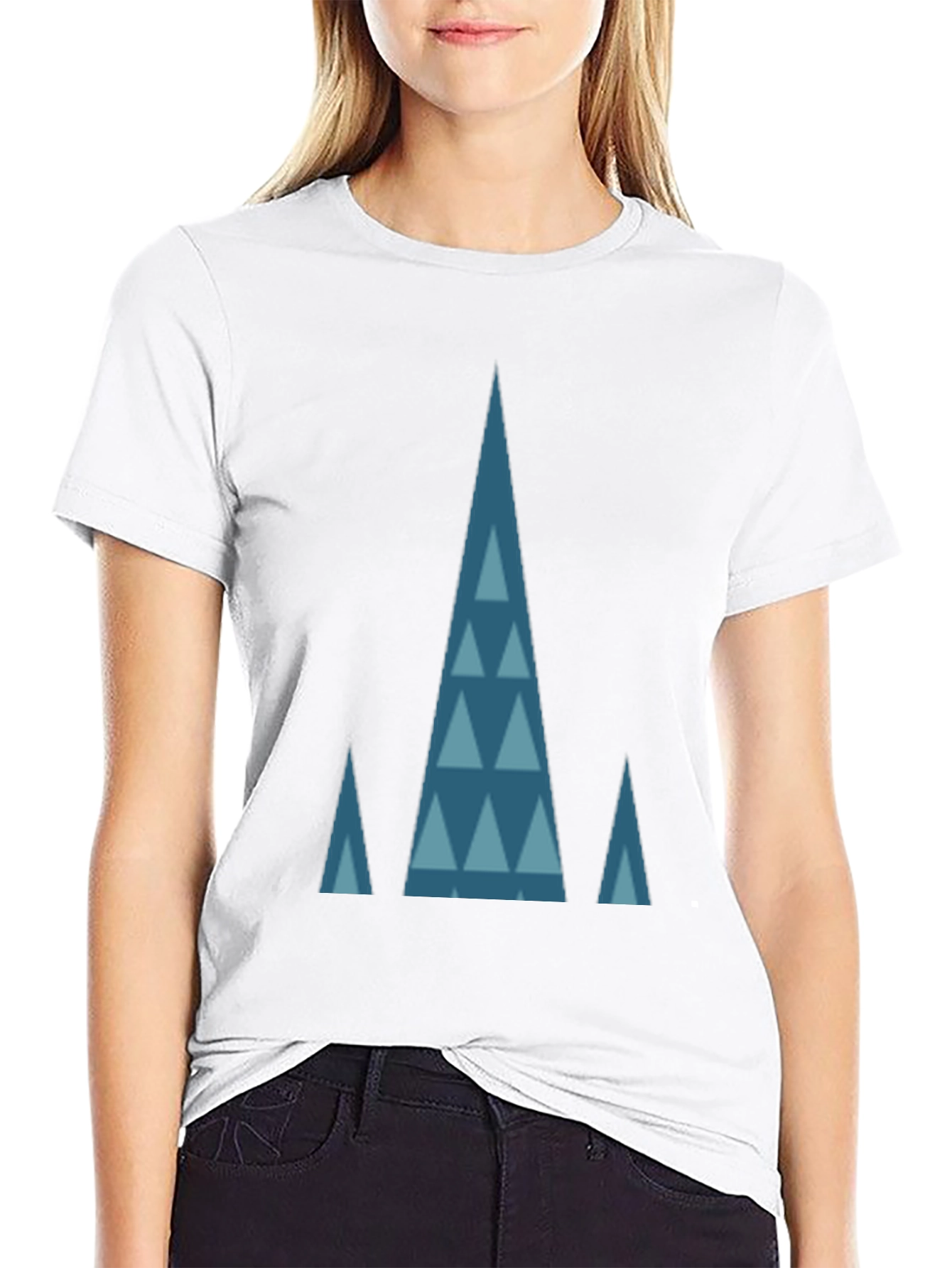 Geometric Triangle Pattern T-Shirt