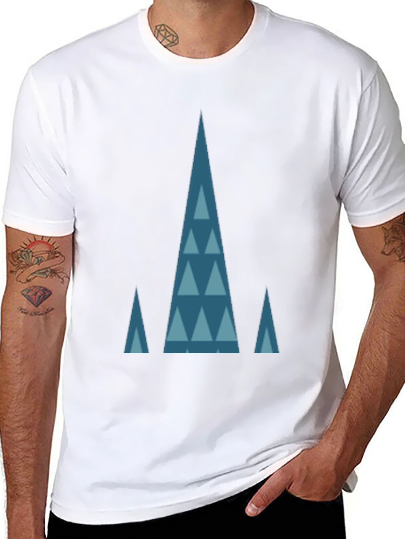 Geometric Triangle Pattern T-Shirt