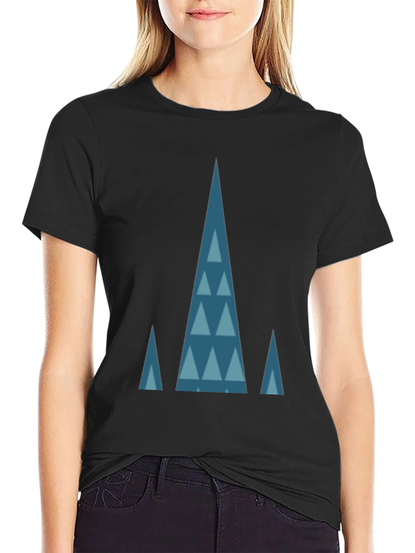 Geometric Triangle Pattern T-Shirt