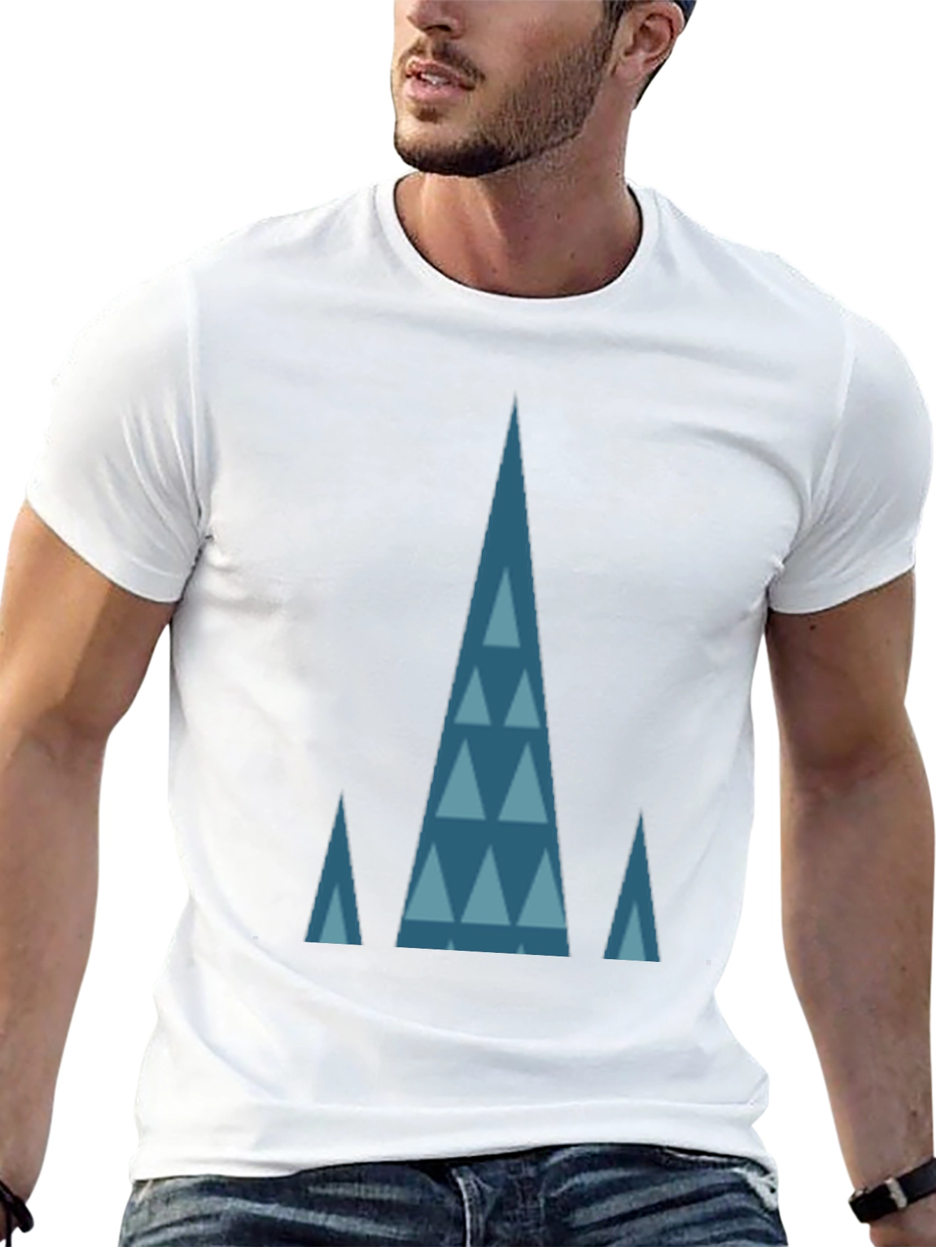 Geometric Triangle Pattern T-Shirt