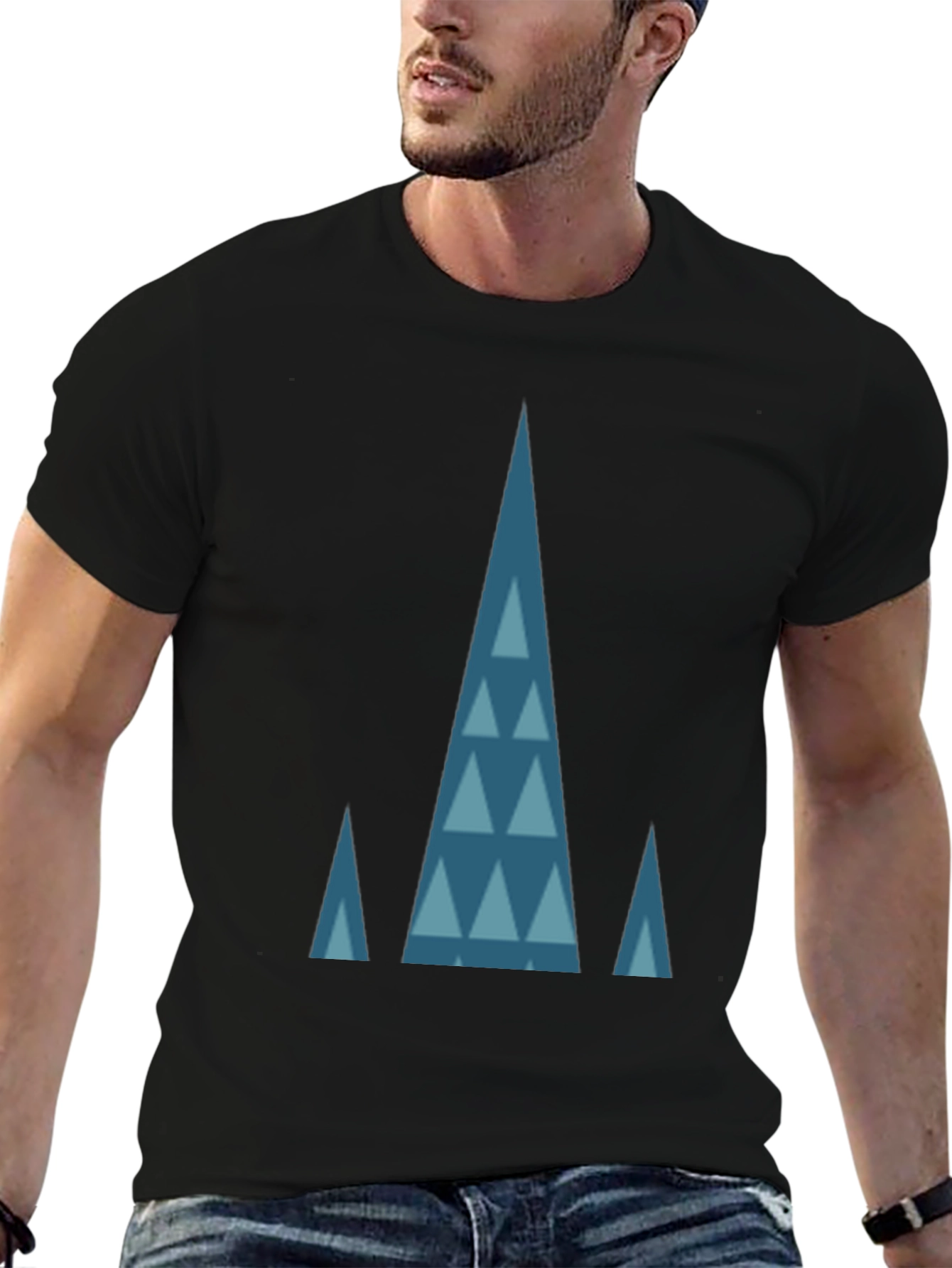 Geometric Triangle Pattern T-Shirt