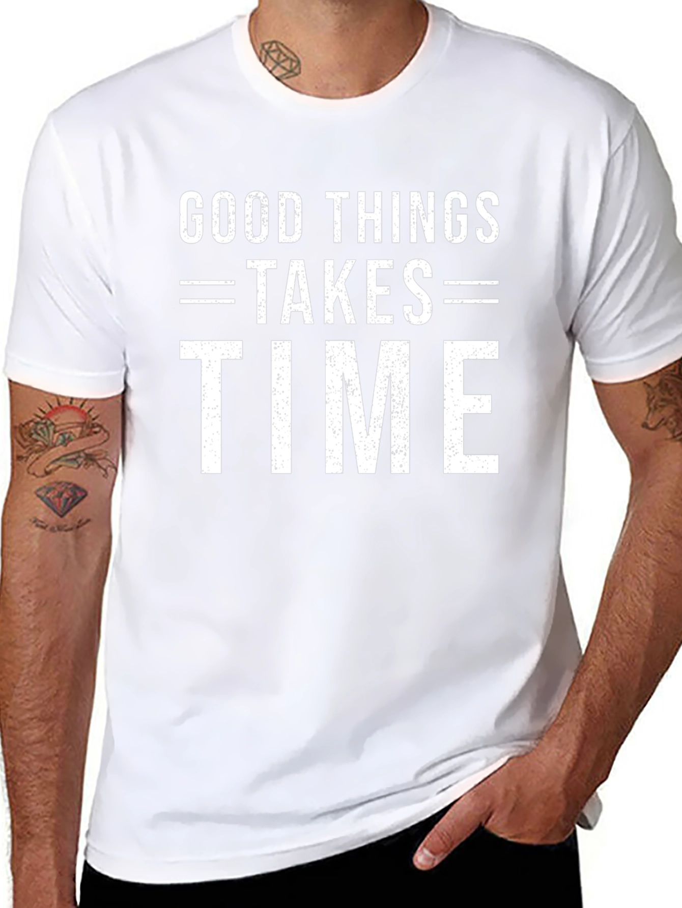 Good Things Take Time T-Shirt - Mens Black Tee