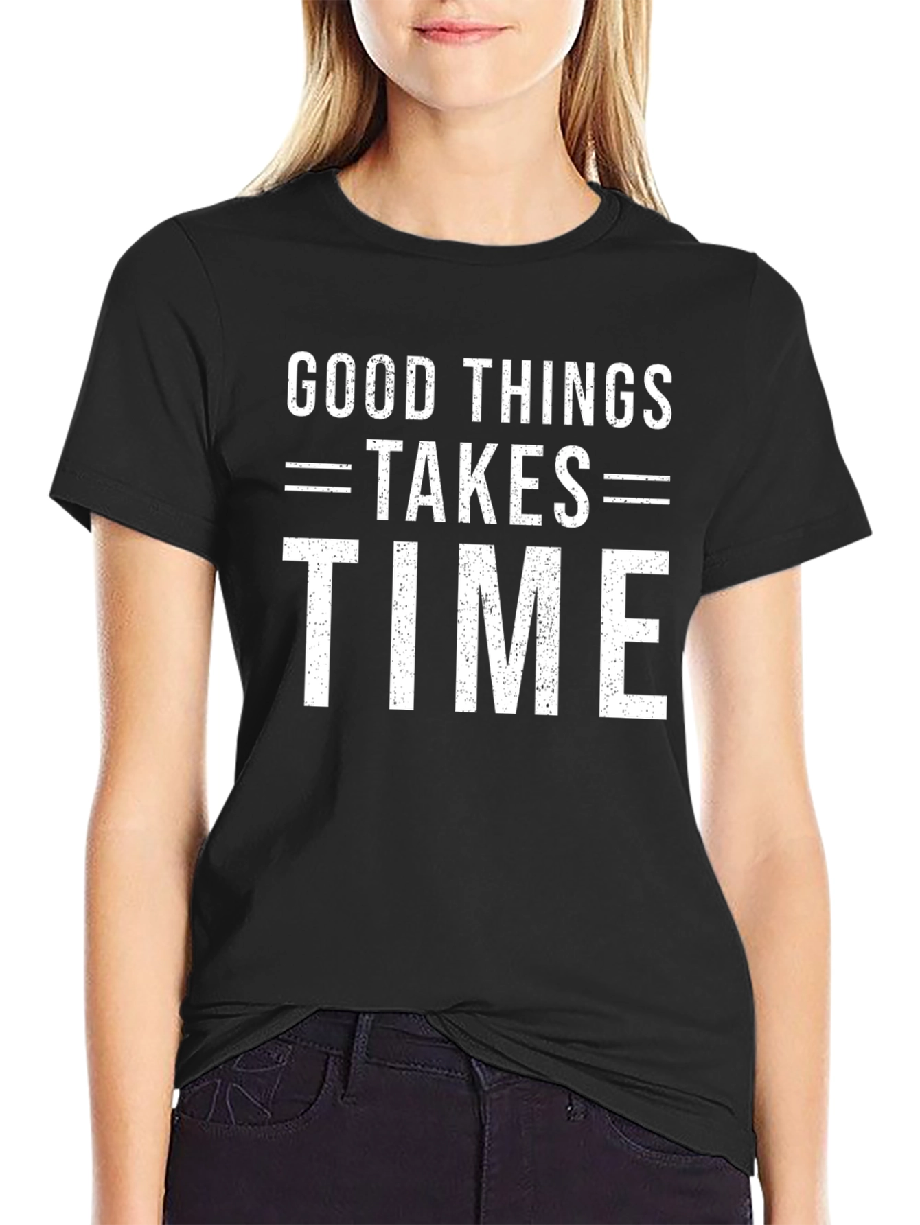 Good Things Take Time T-Shirt - Mens Black Tee