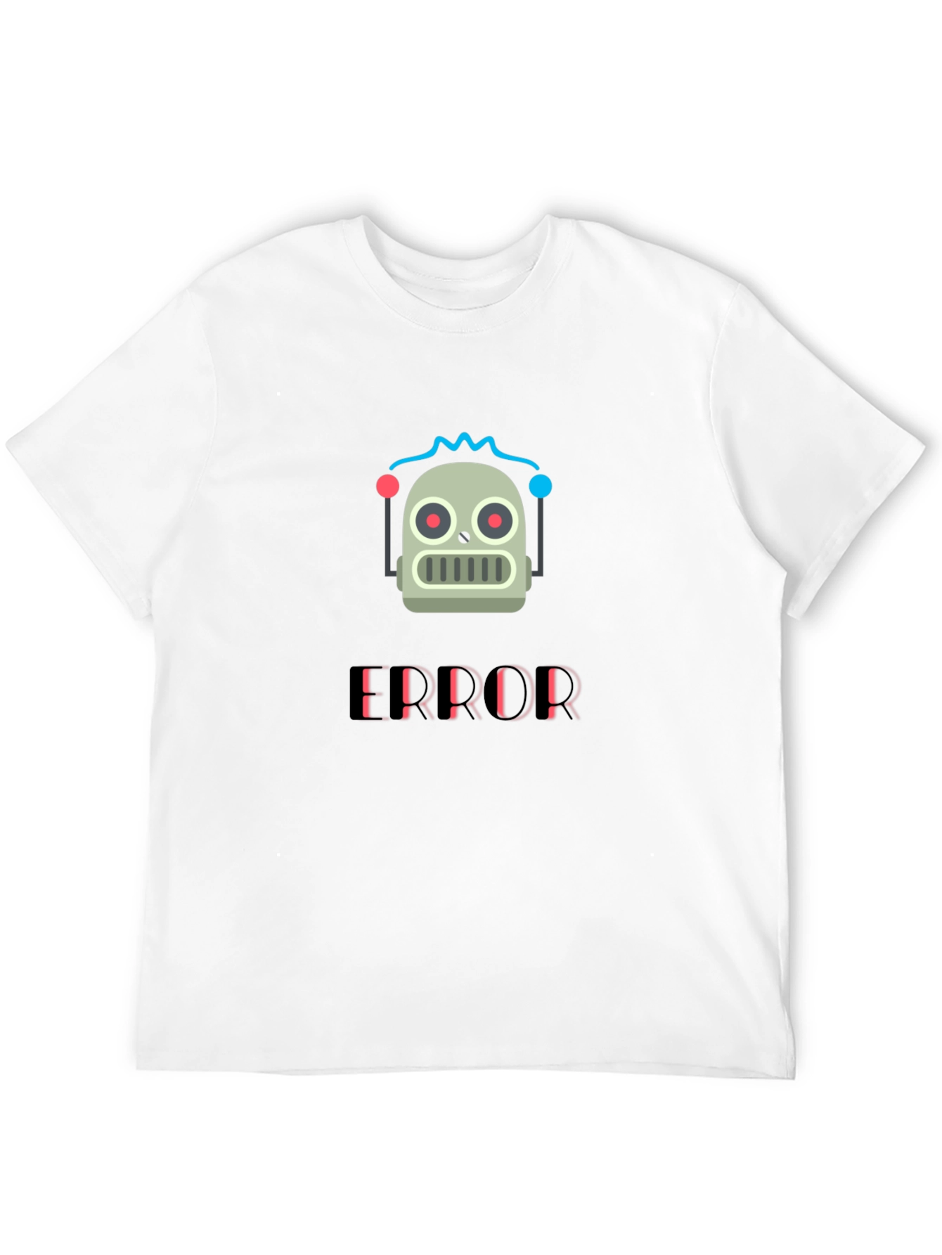 Error Robot Graphic T-Shirt - Black Cotton Tee