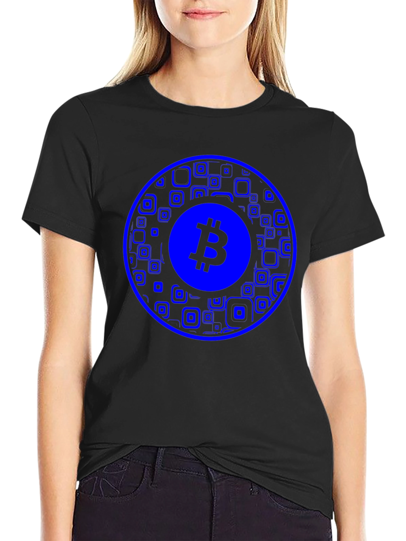 Bitcoin T-Shirt - Circular Design - Black