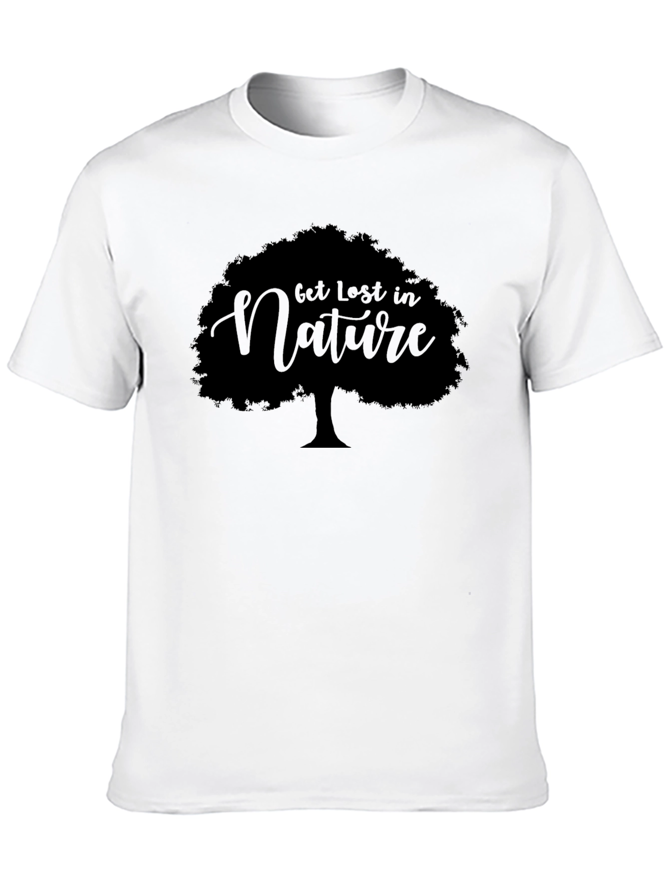 Get Lost in Nature Tree Graphic Tee - Black