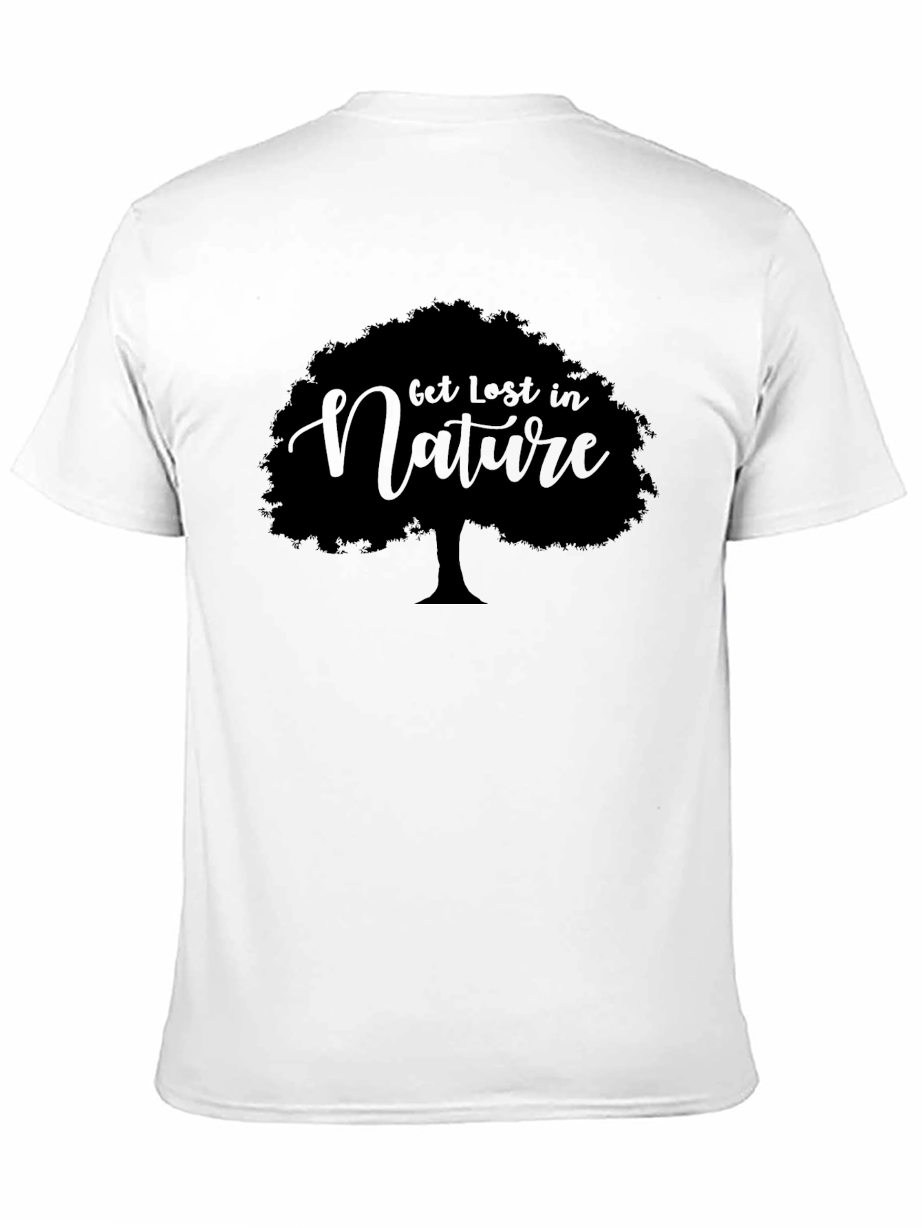Get Lost in Nature Tree Graphic Tee - Black