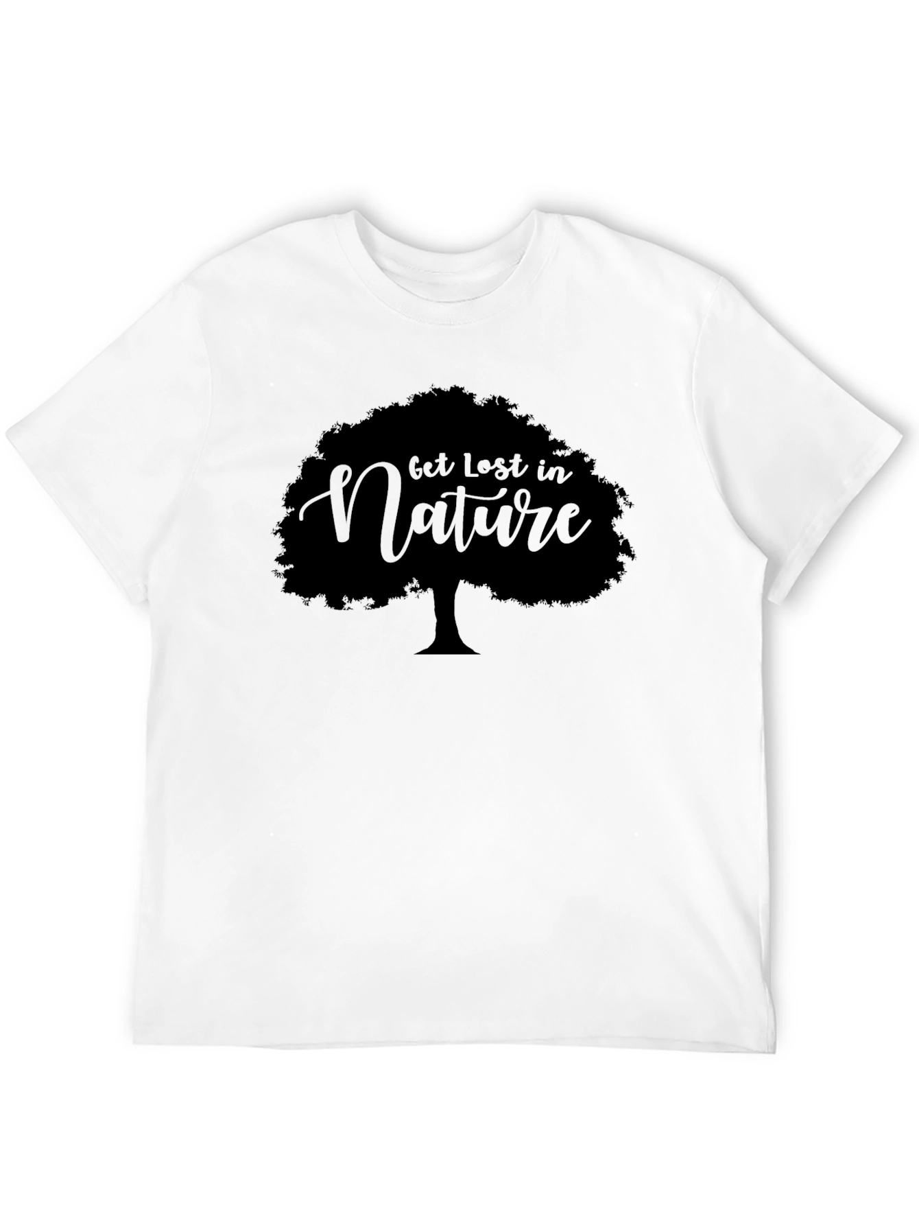 Get Lost in Nature Tree Graphic Tee - Black