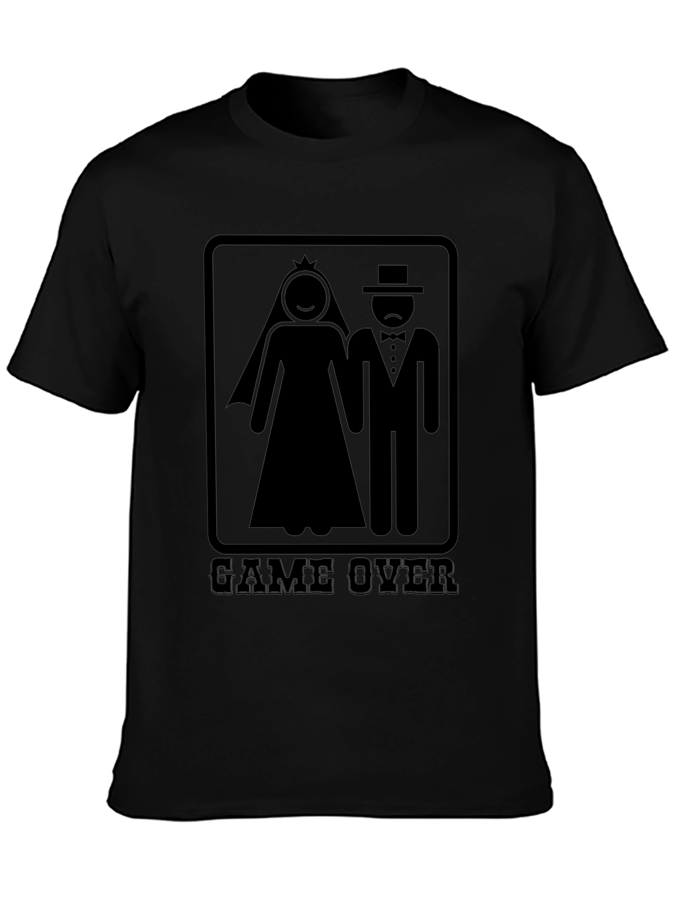 Game Over Wedding Graphic Tee - Black