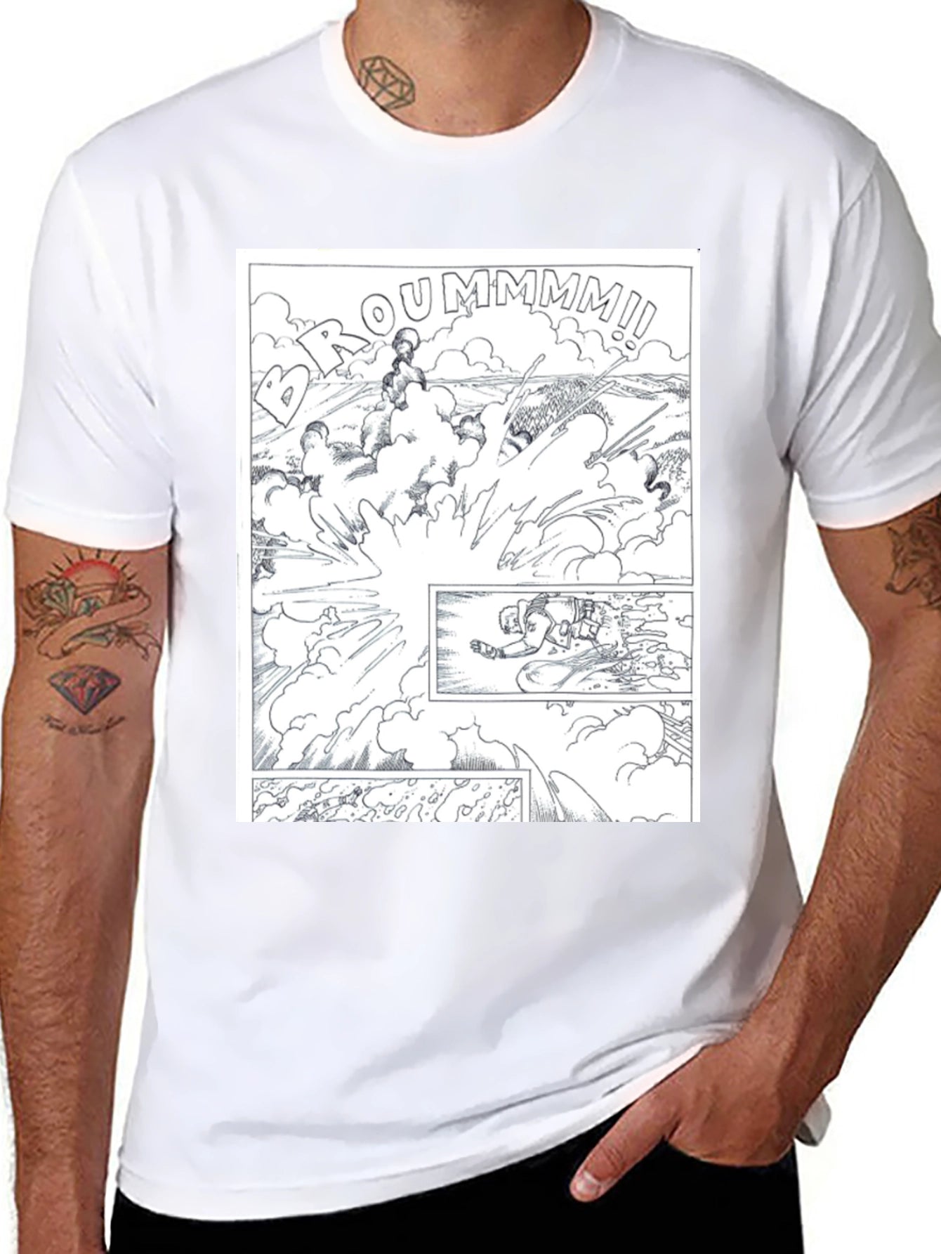 Comic Explosion Graphic Tee - Black