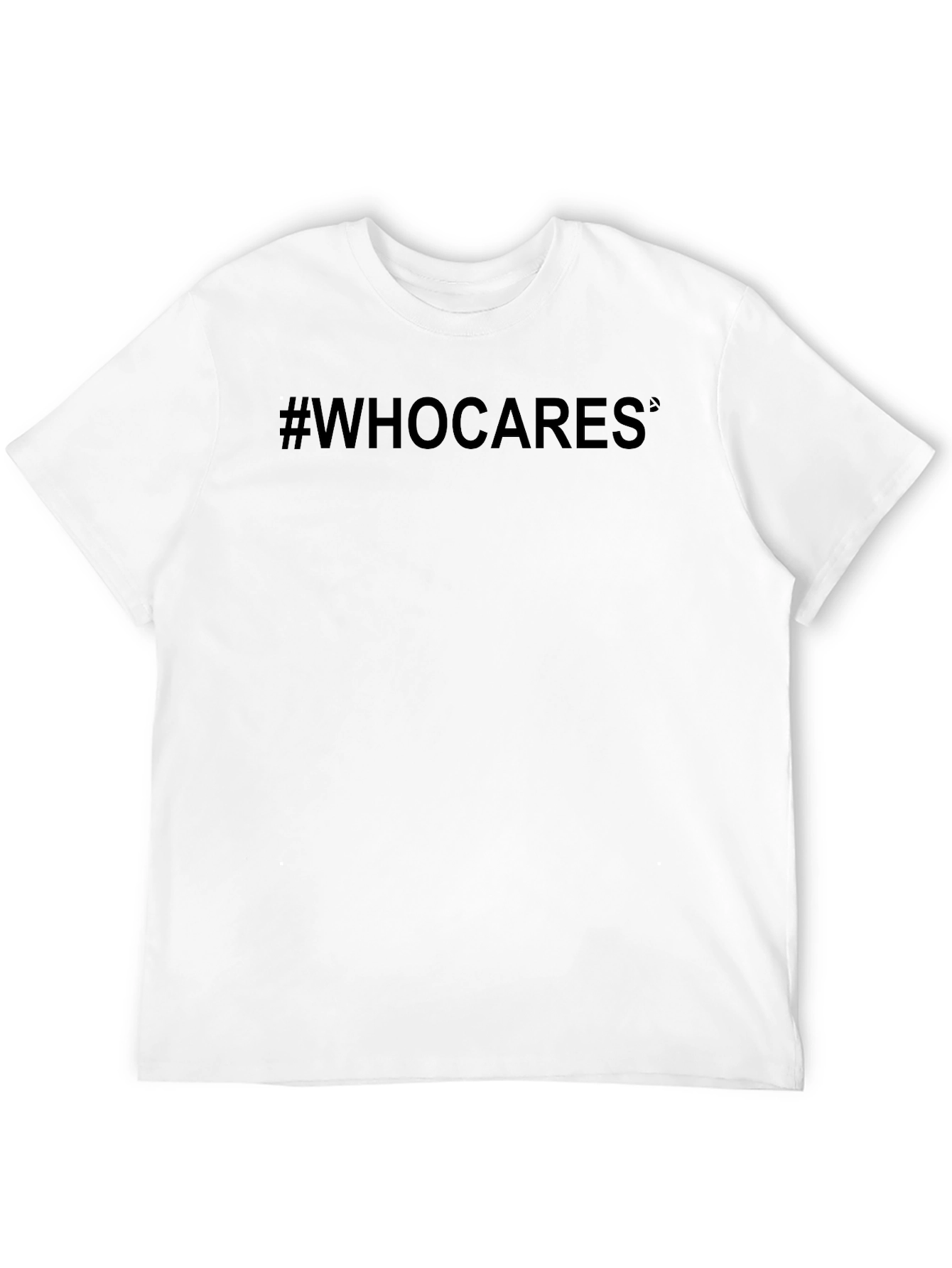 #WHOCARES Black T-Shirt - Mens Crew Neck Tee