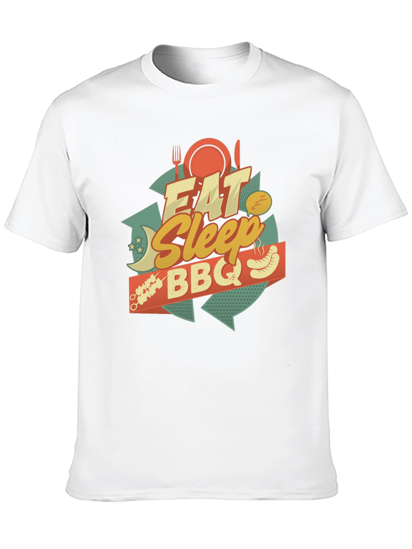 Eat Sleep BBQ T-Shirt - Novelty Graphic Tee