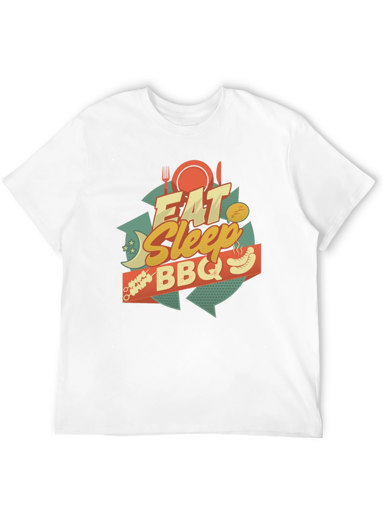 Eat Sleep BBQ T-Shirt - Novelty Graphic Tee
