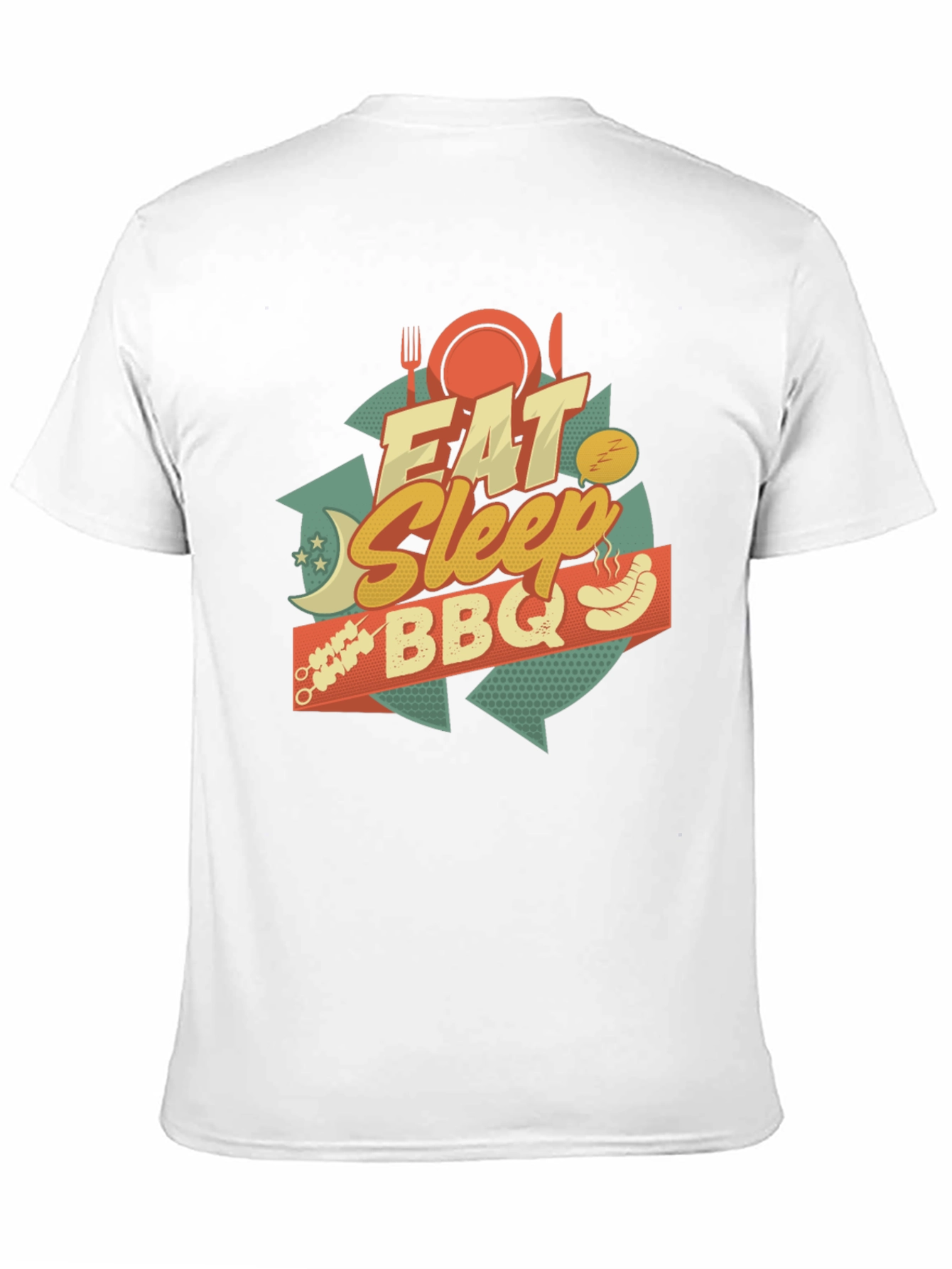 Eat Sleep BBQ T-Shirt - Novelty Graphic Tee