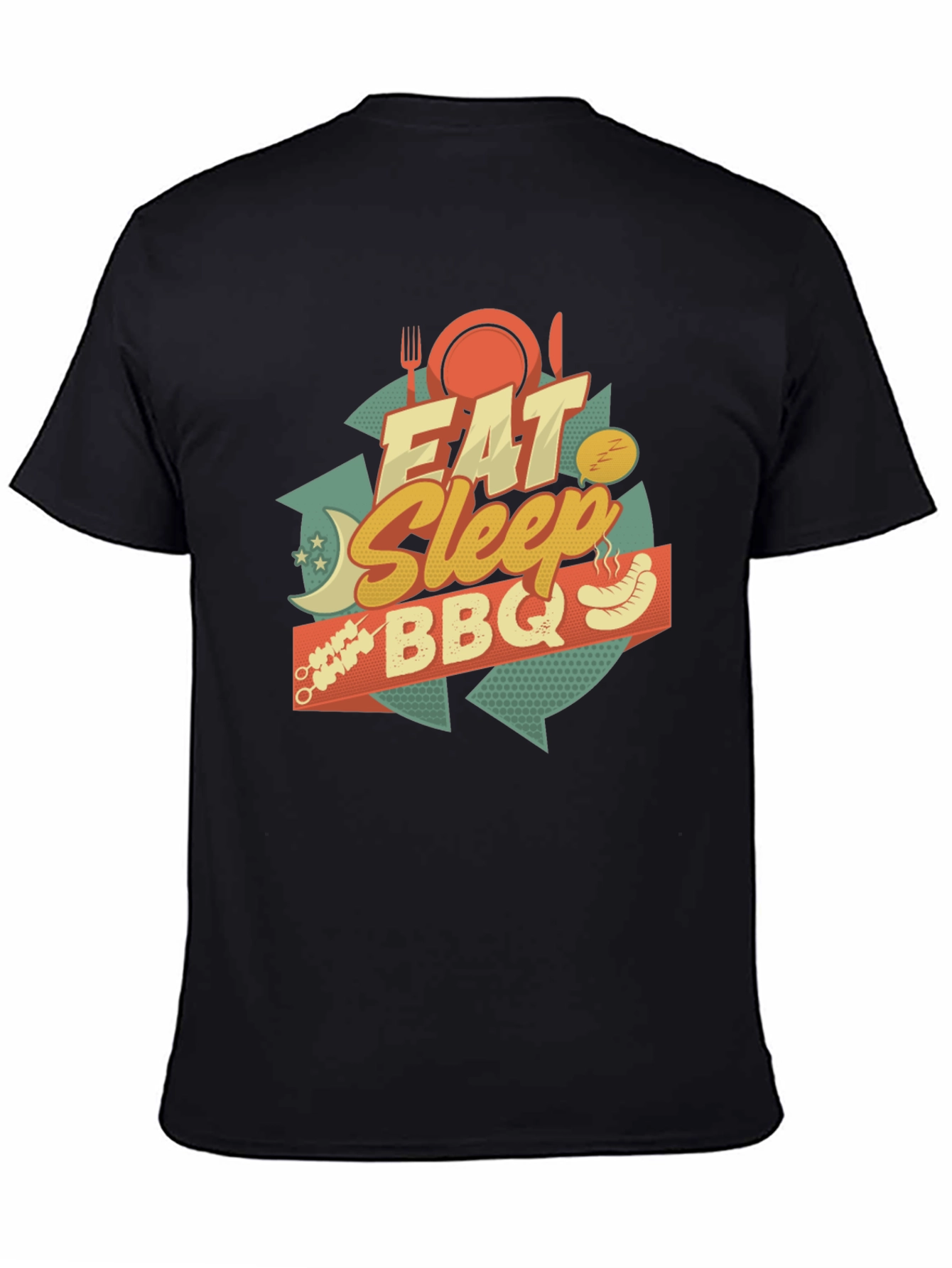 Eat Sleep BBQ T-Shirt - Novelty Graphic Tee